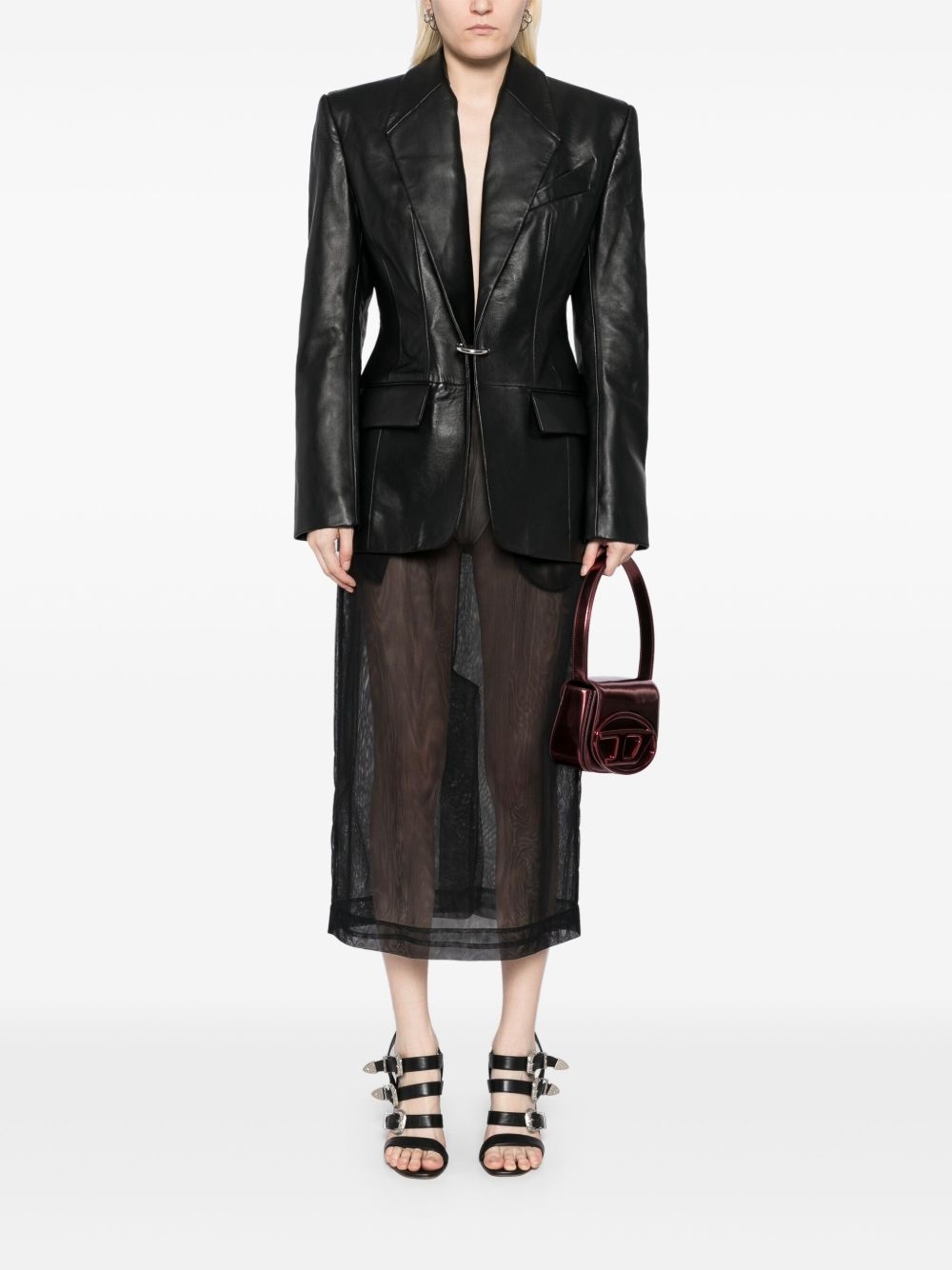 ring fastening blazer - 2