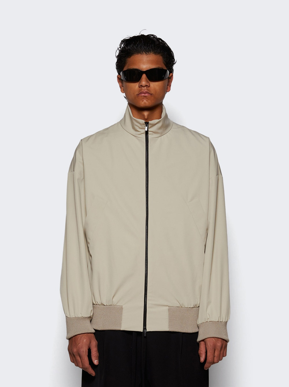 High Neck Track Jacket Cement - 2