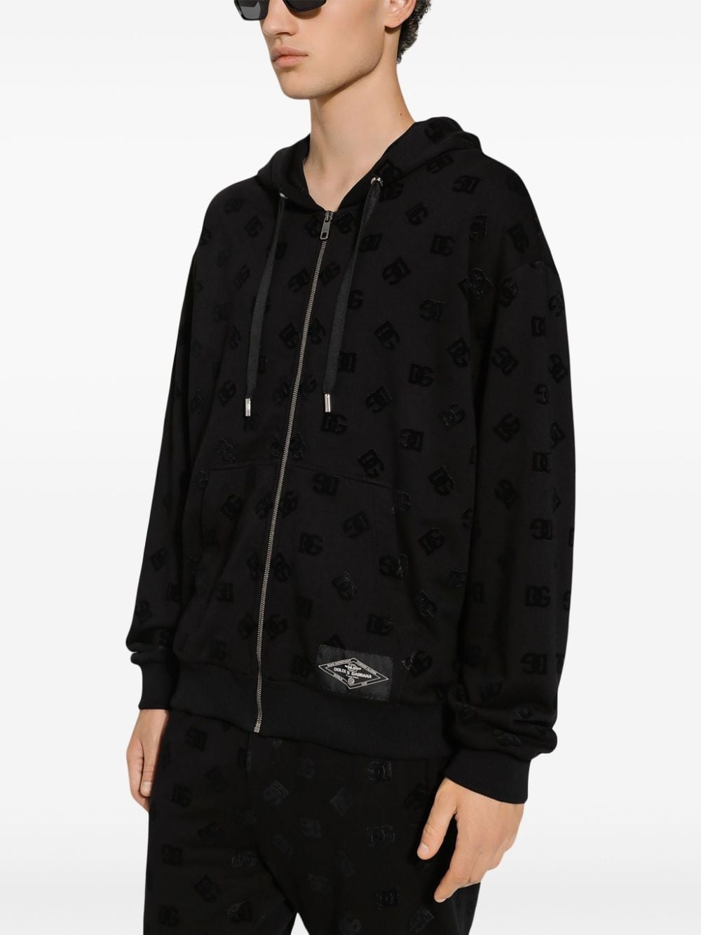 All-over-debossed logo hoodie - 5