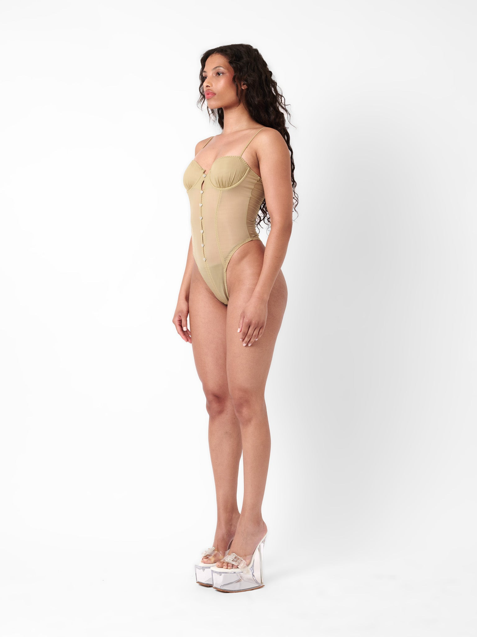 VIXXEN BODYSUIT TAUPE - 4