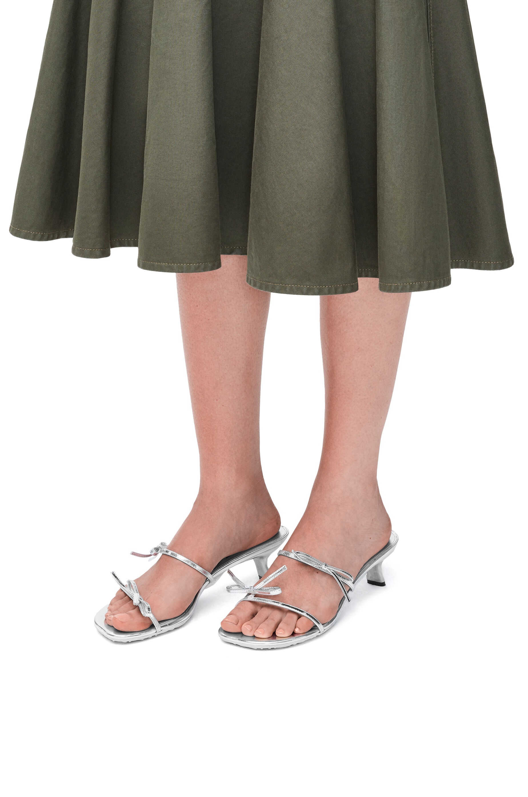 Petal sandal in metallic calfskin - 2