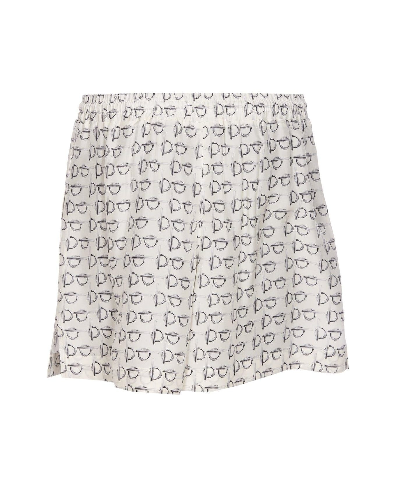 Drawstring All-over Printed Shorts - 2