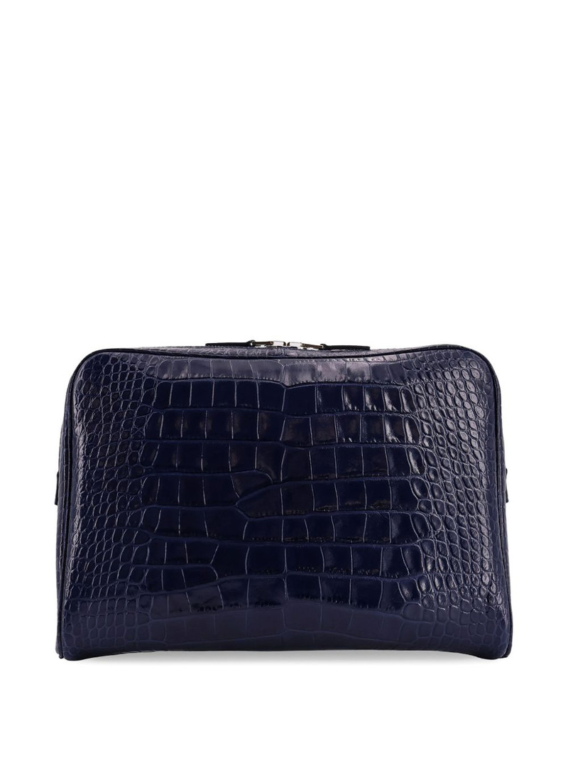 TOM FORD embossed-leather zip laptop bag outlook