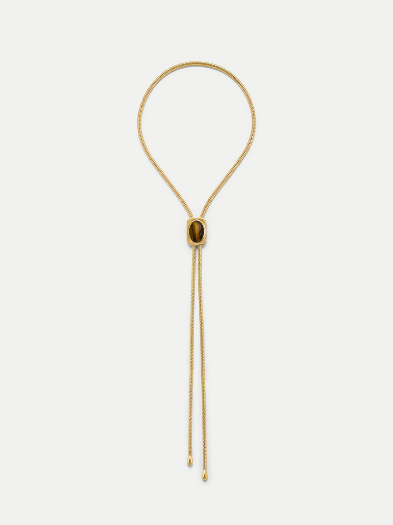 TIGER’S EYE CABOCHON BOLO 1
