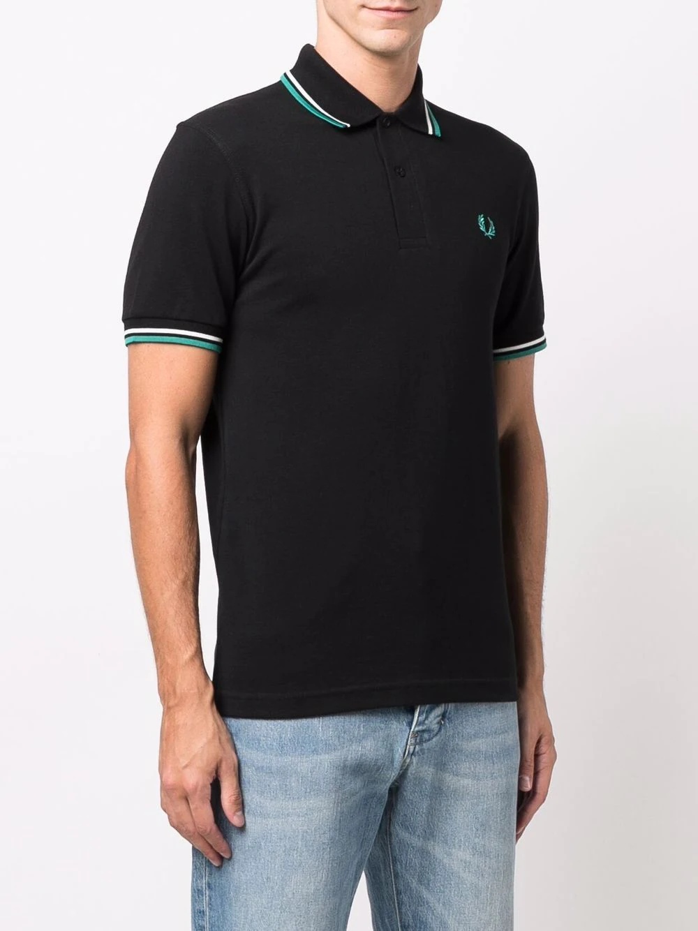 embroidered logo polo shirt - 3