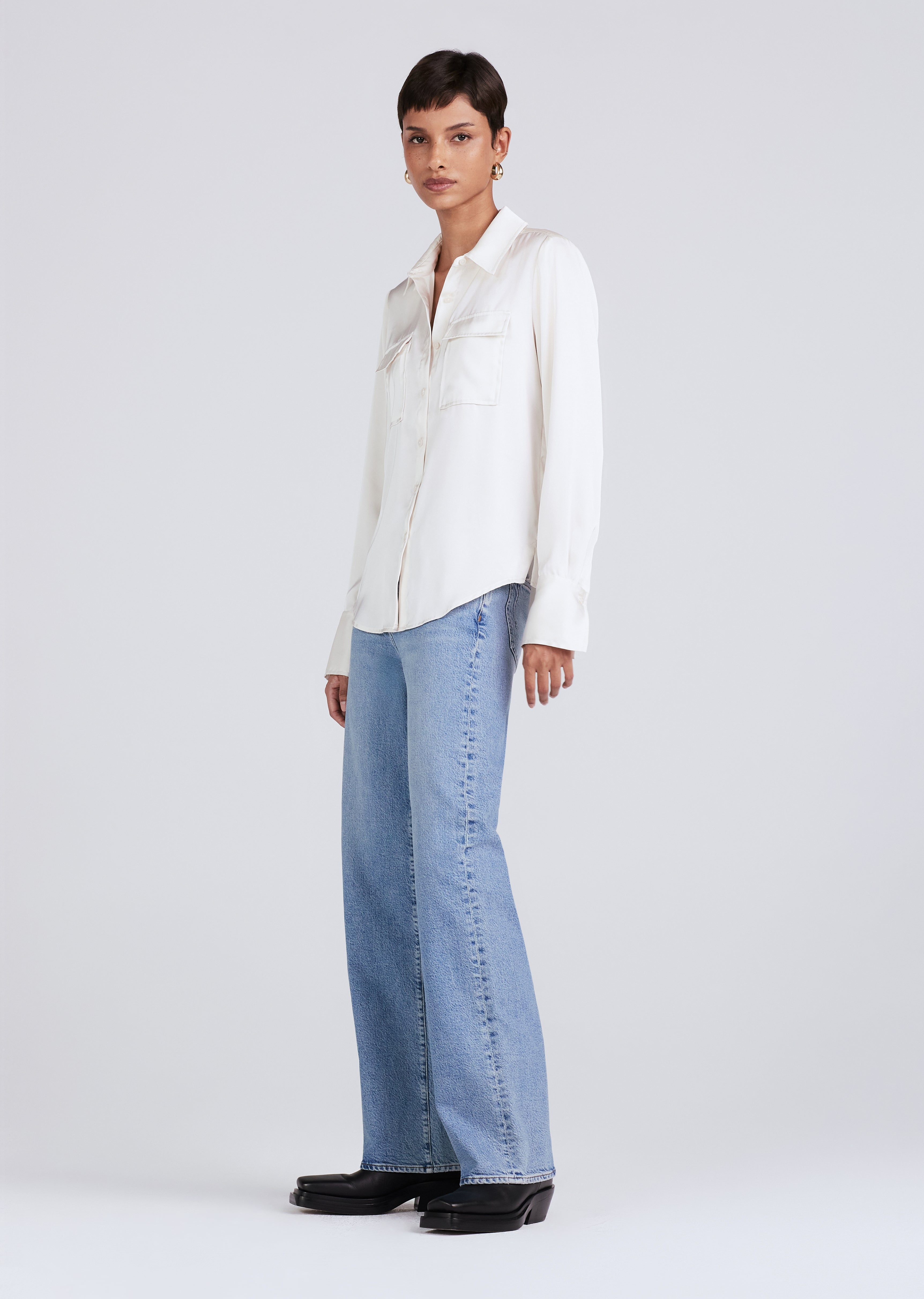 LORENA BUTTON DOWN BLOUSE - 7