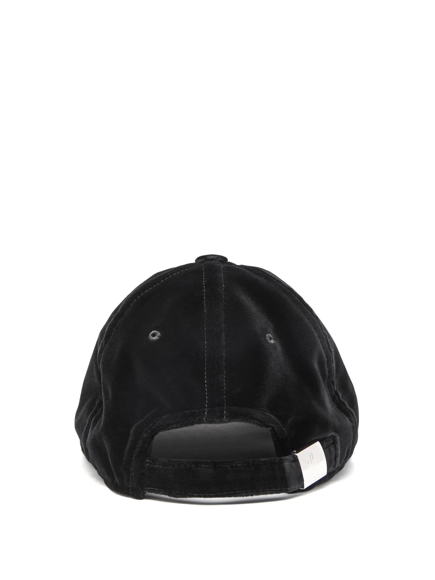 Logo-embroidered velvet cap - 5