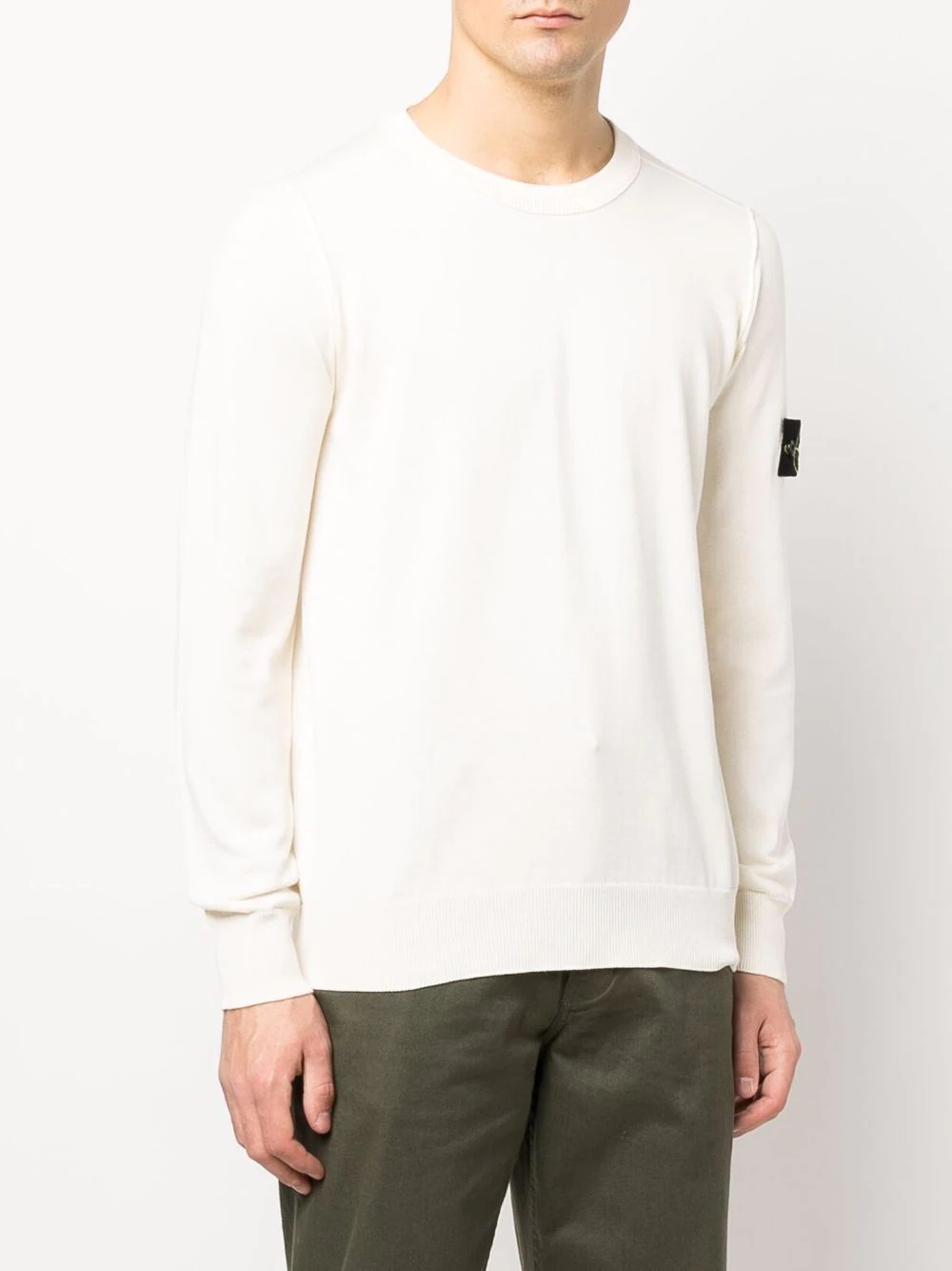 compass badge crew-neck jumper - 3