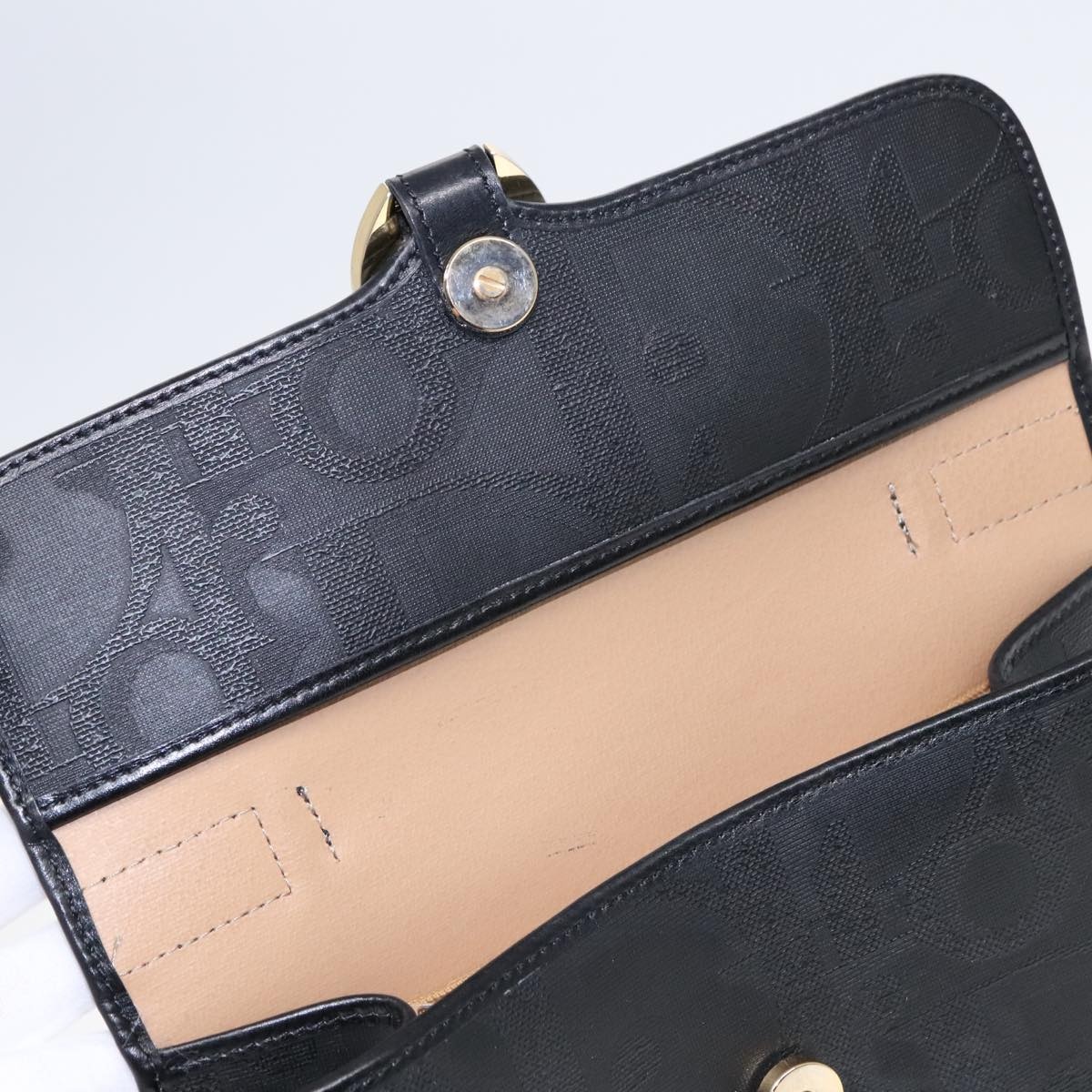 DIOR Trotter Canvas Hand Bag Black Gold - 15