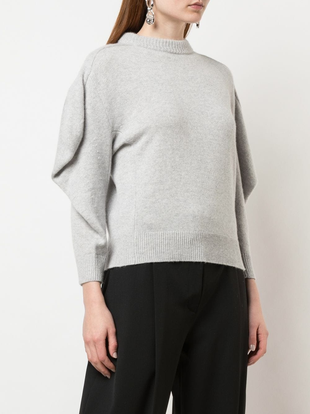 draped sleeve jumper - 3