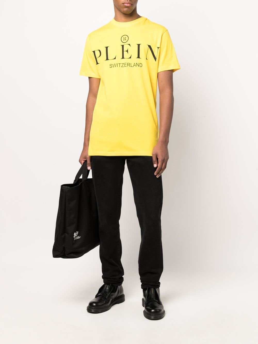 logo-print cotton T-shirt - 3