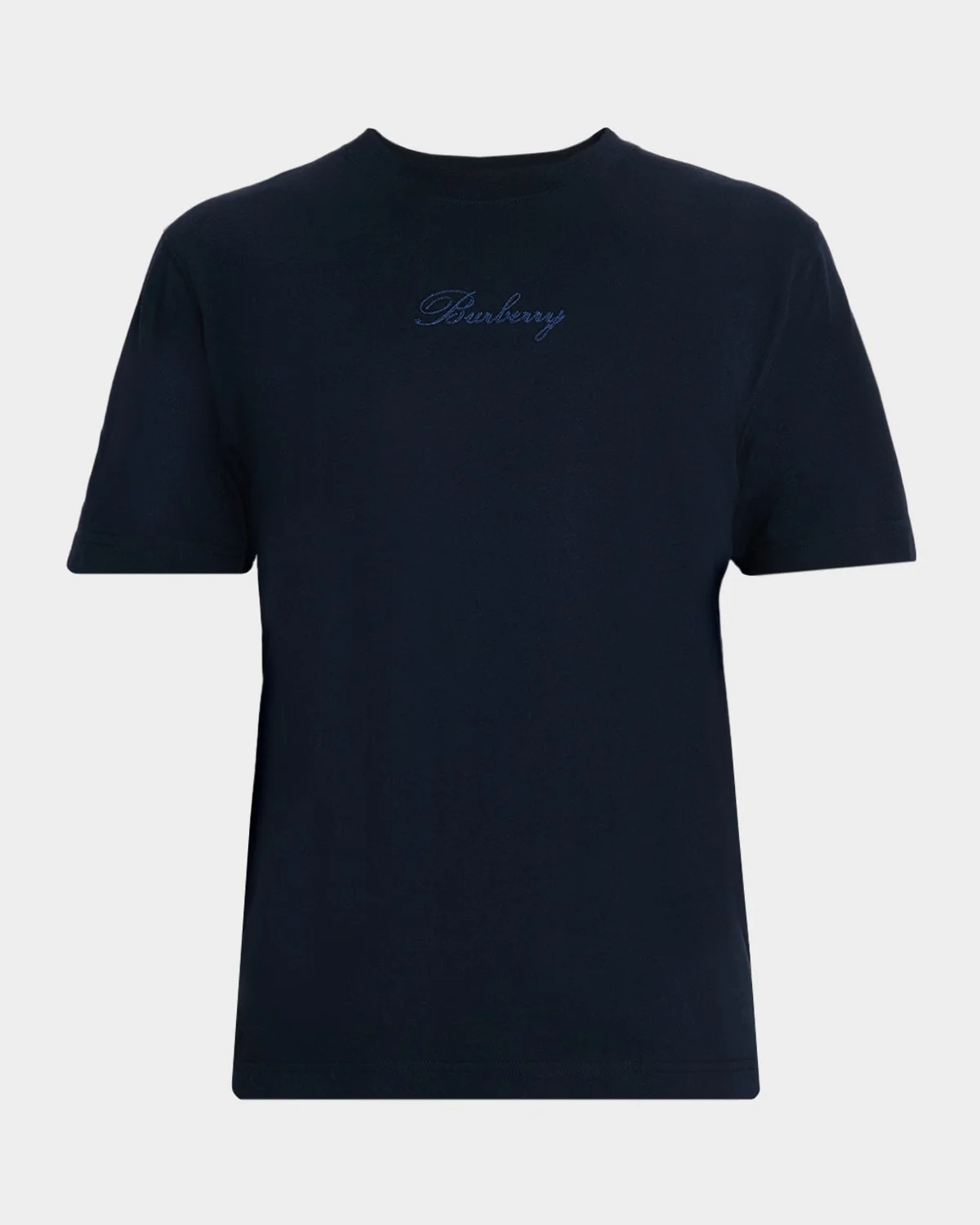 Men's Check Cursive Logo Cotton T-Shirt - 1