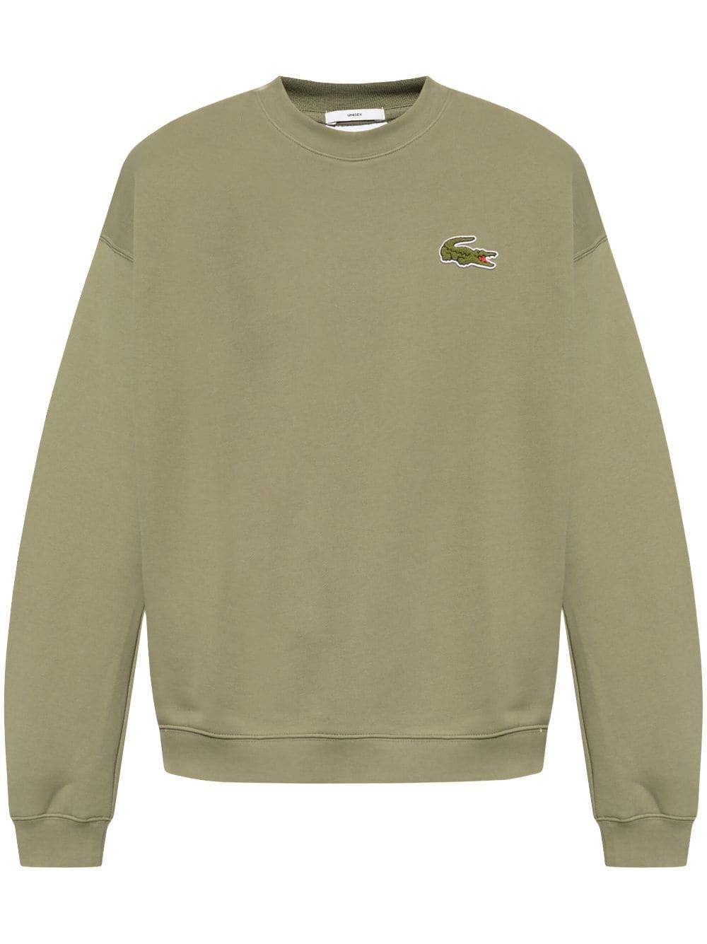 badge fleece sweatshirt - 1