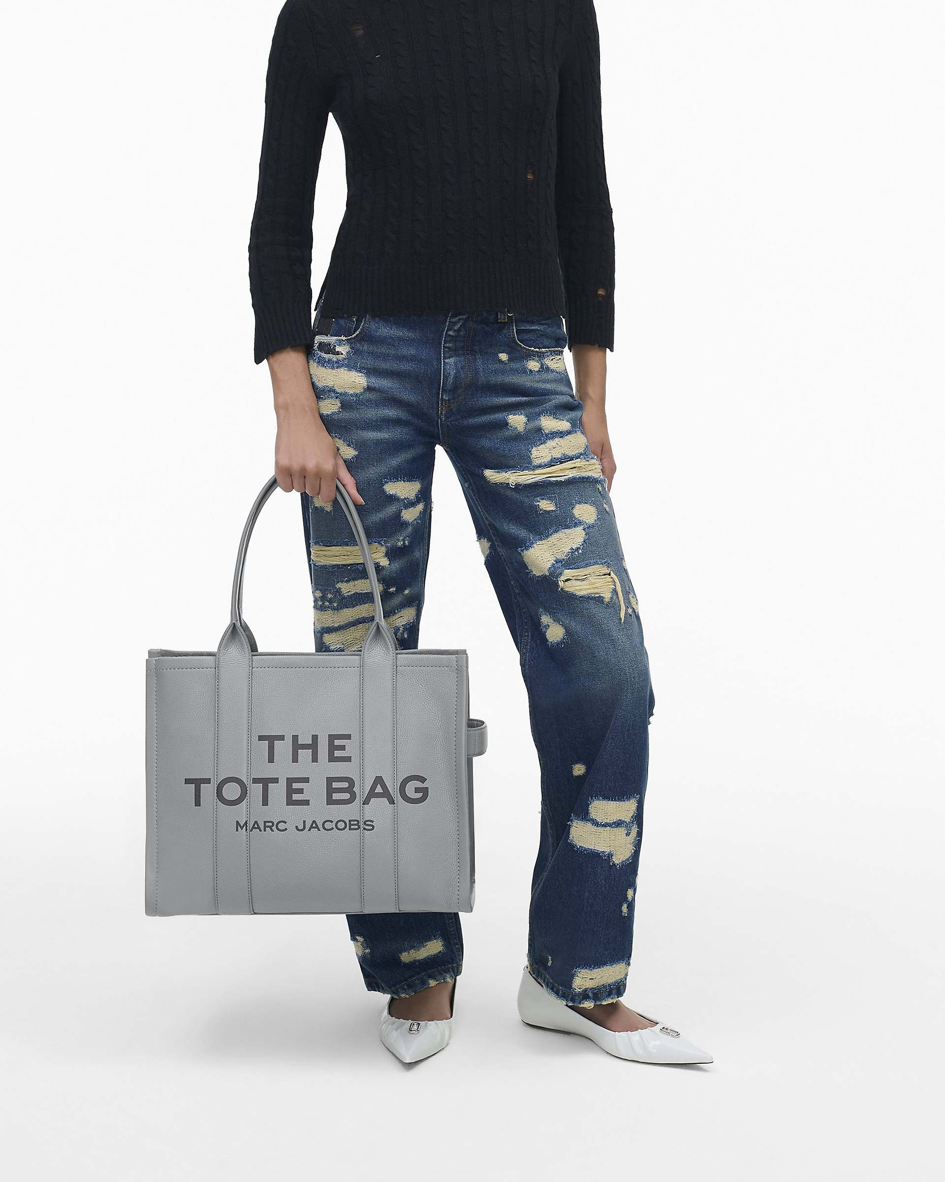 THE LEATHER LARGE TOTE BAG - 8