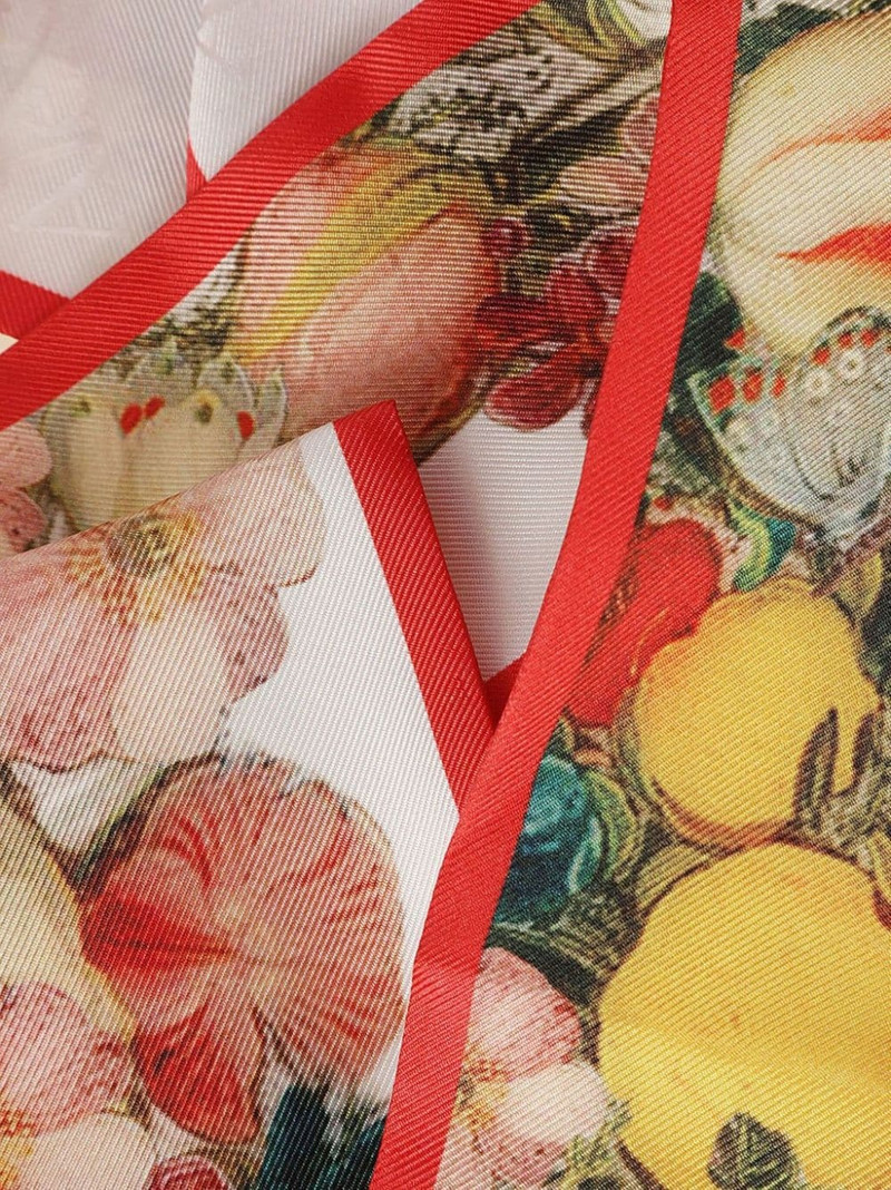 Alexander McQueen floral-jacquard silk scarf outlook