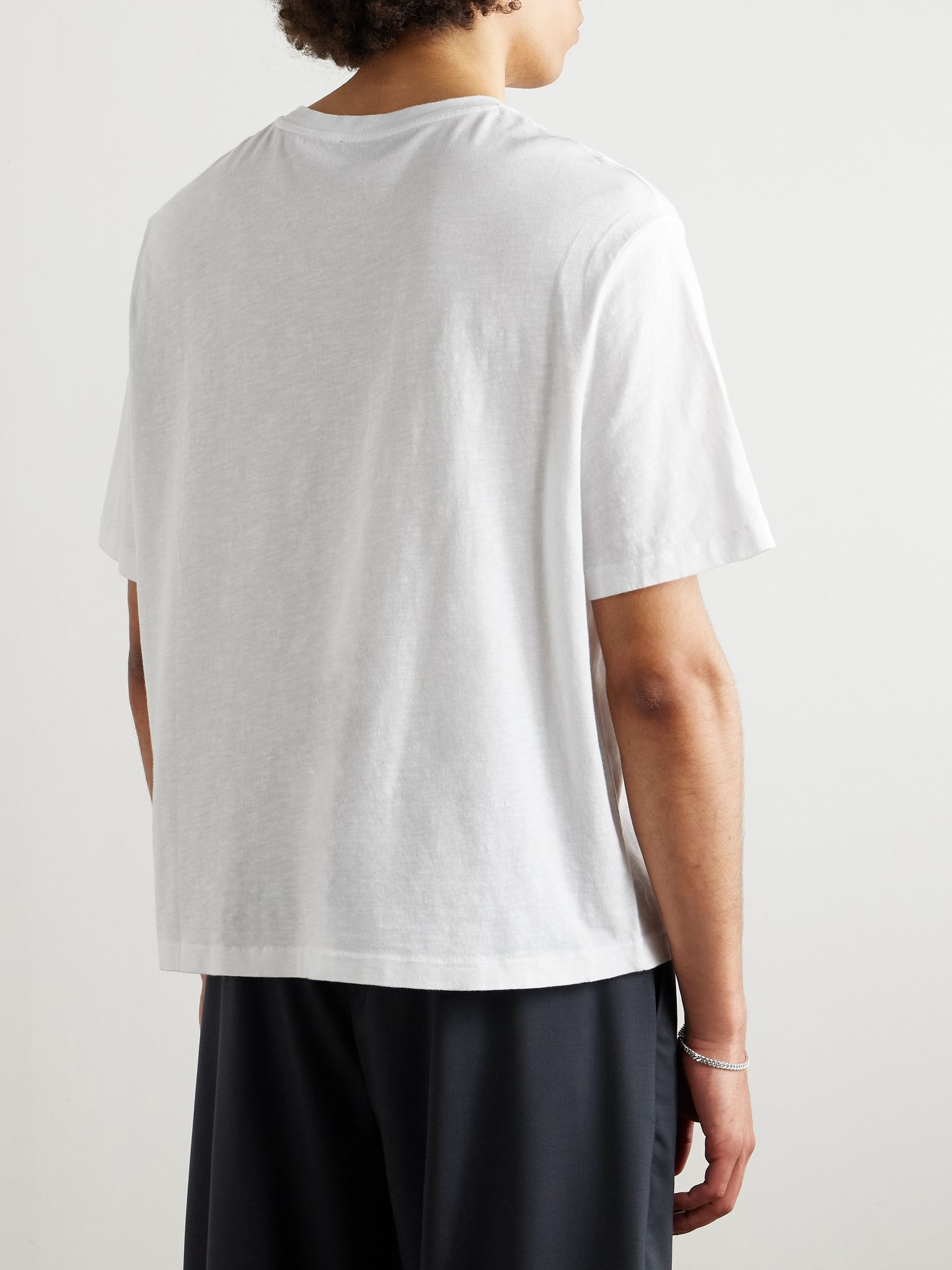 Jack Printed Organic Cotton-Jersey T-Shirt White - 4