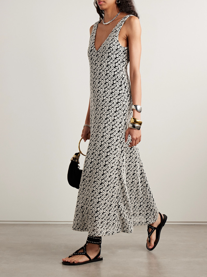 Isabel Marant Sonia Embroidered Cotton-blend Maxi Dress outlook