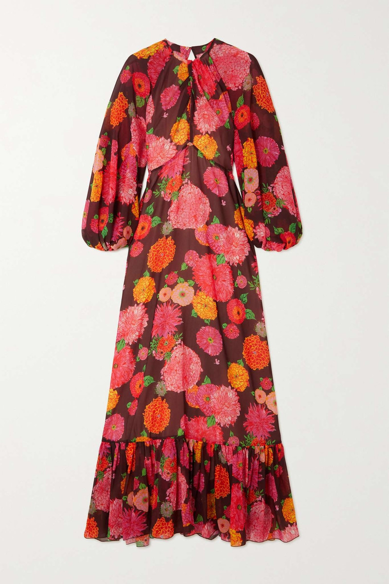 Eve floral-print chiffon maxi dress 1