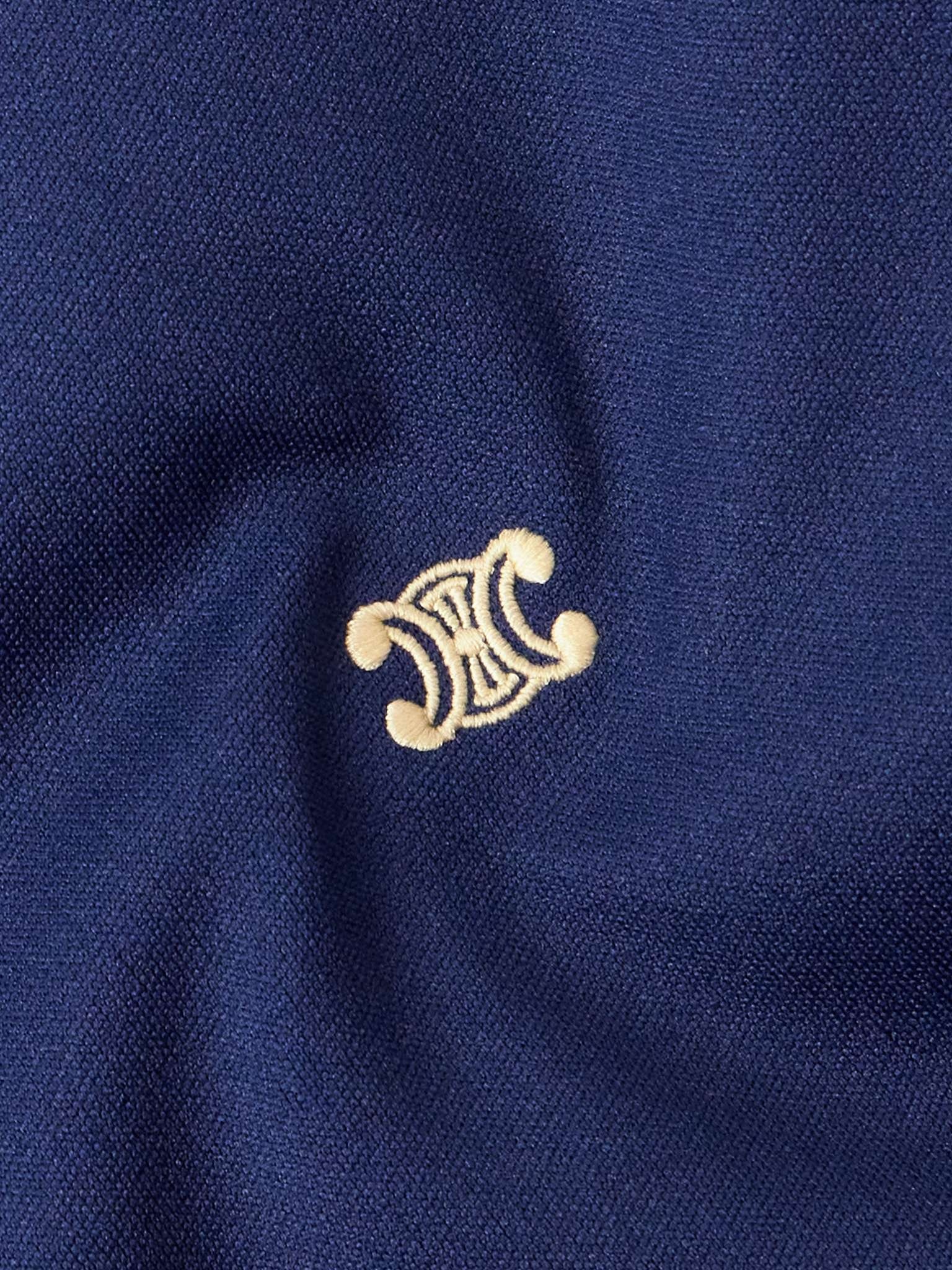 Striped Logo-Embroidered Jersey Track Jacket - 3