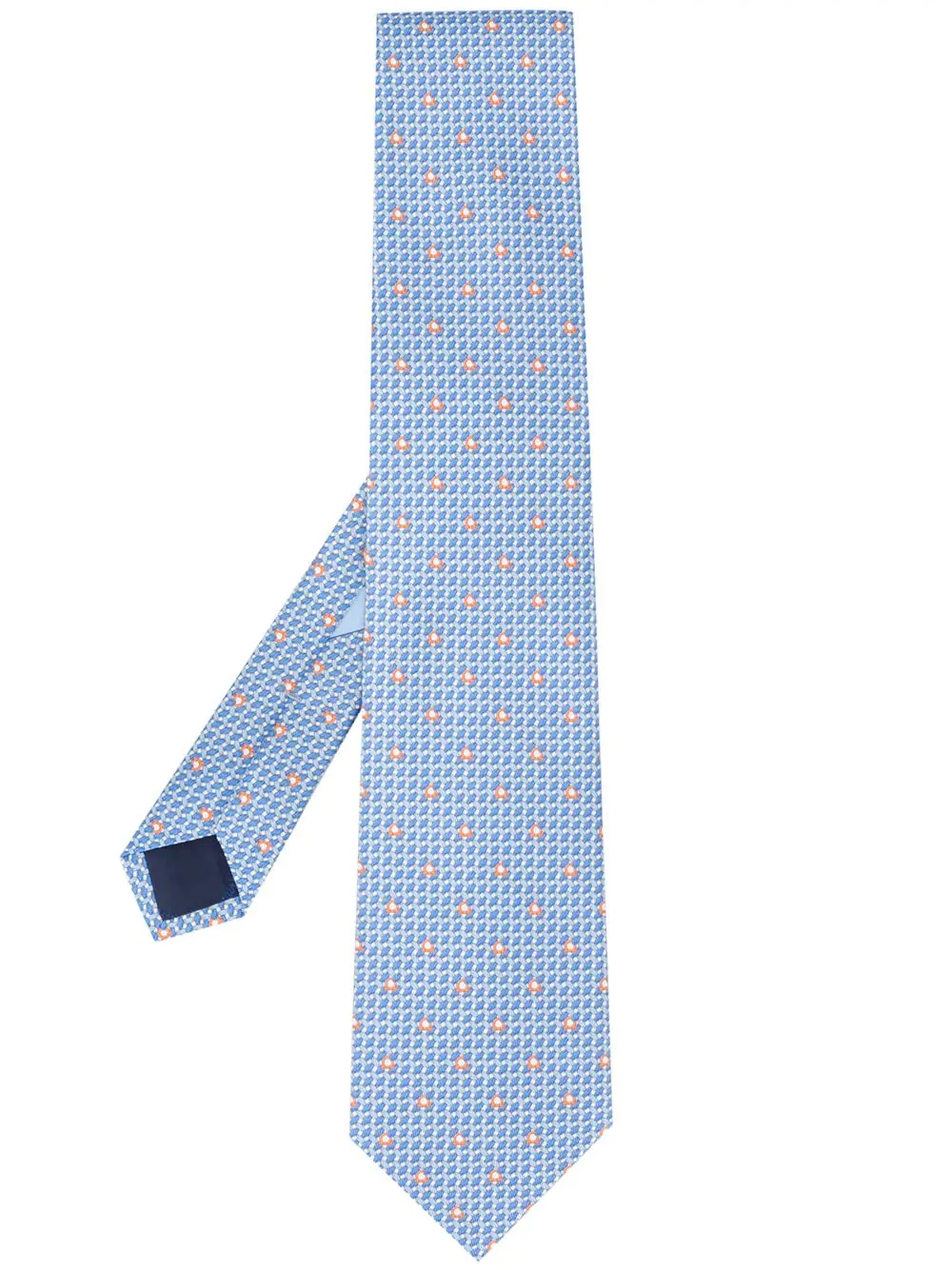 pointed silk tie - 1