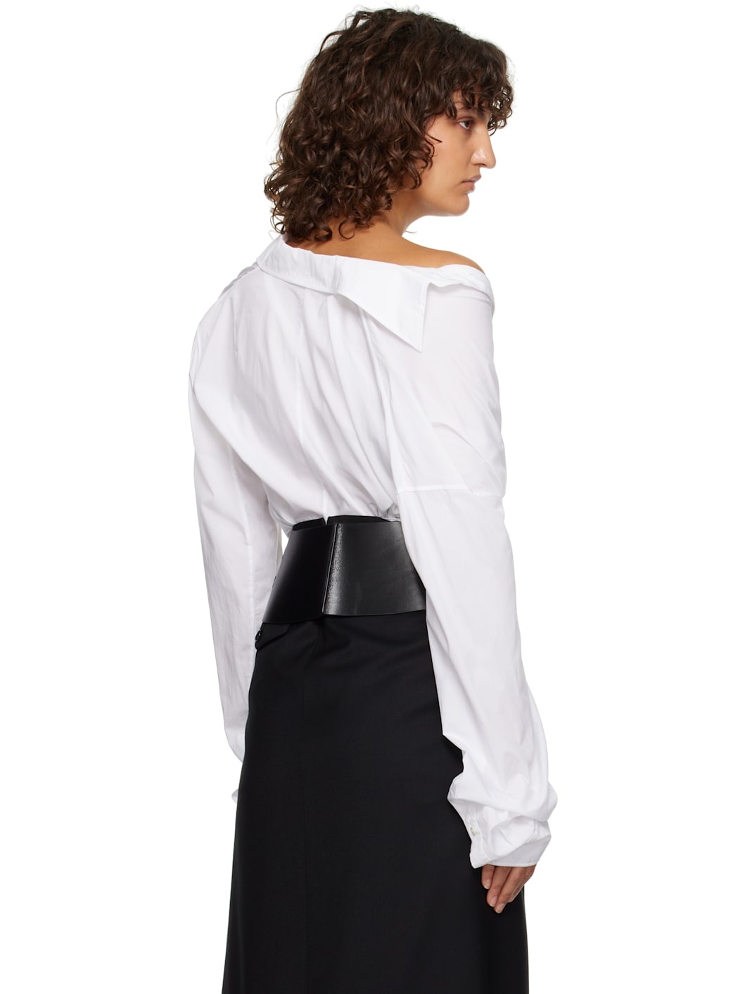 Black Aida Metal Ring Belt - 3