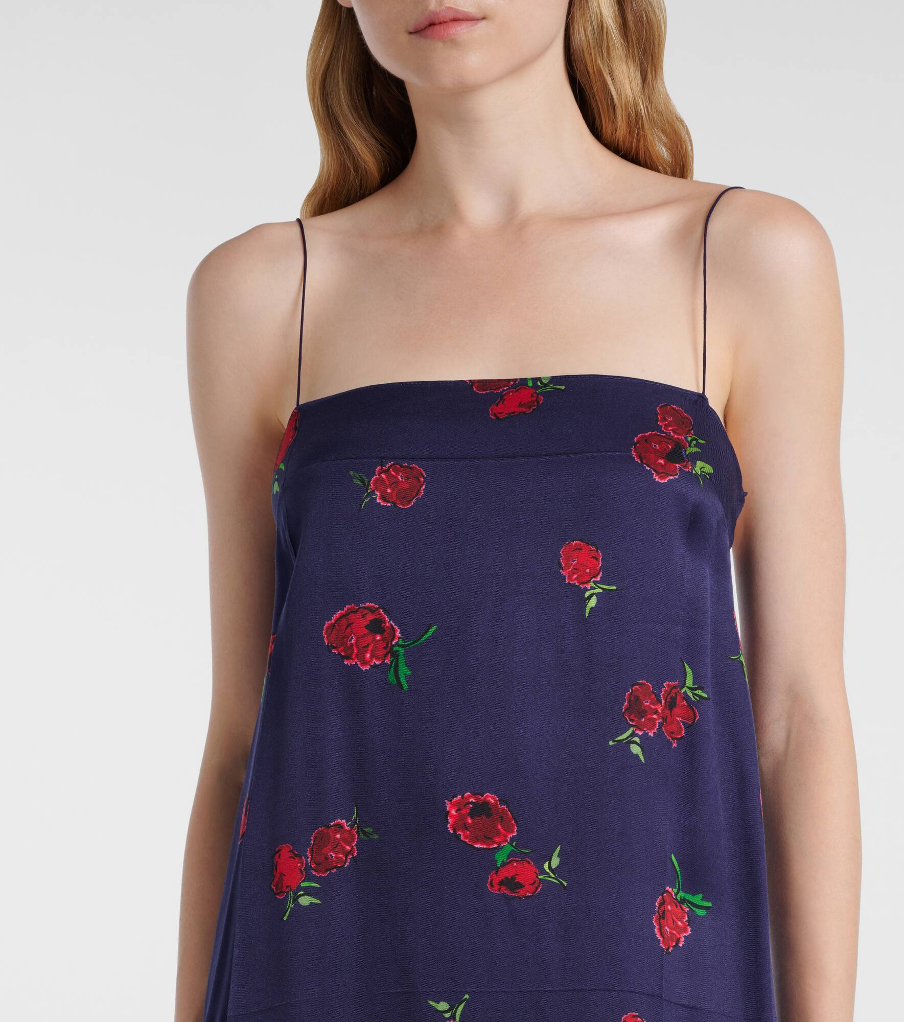 Sicily printed twill slip dress - 4