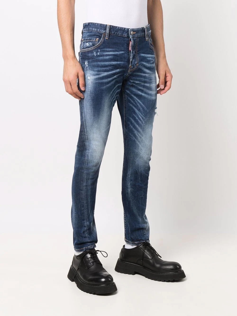 Sexy Twist whiskering-effect skinny jeans - 3