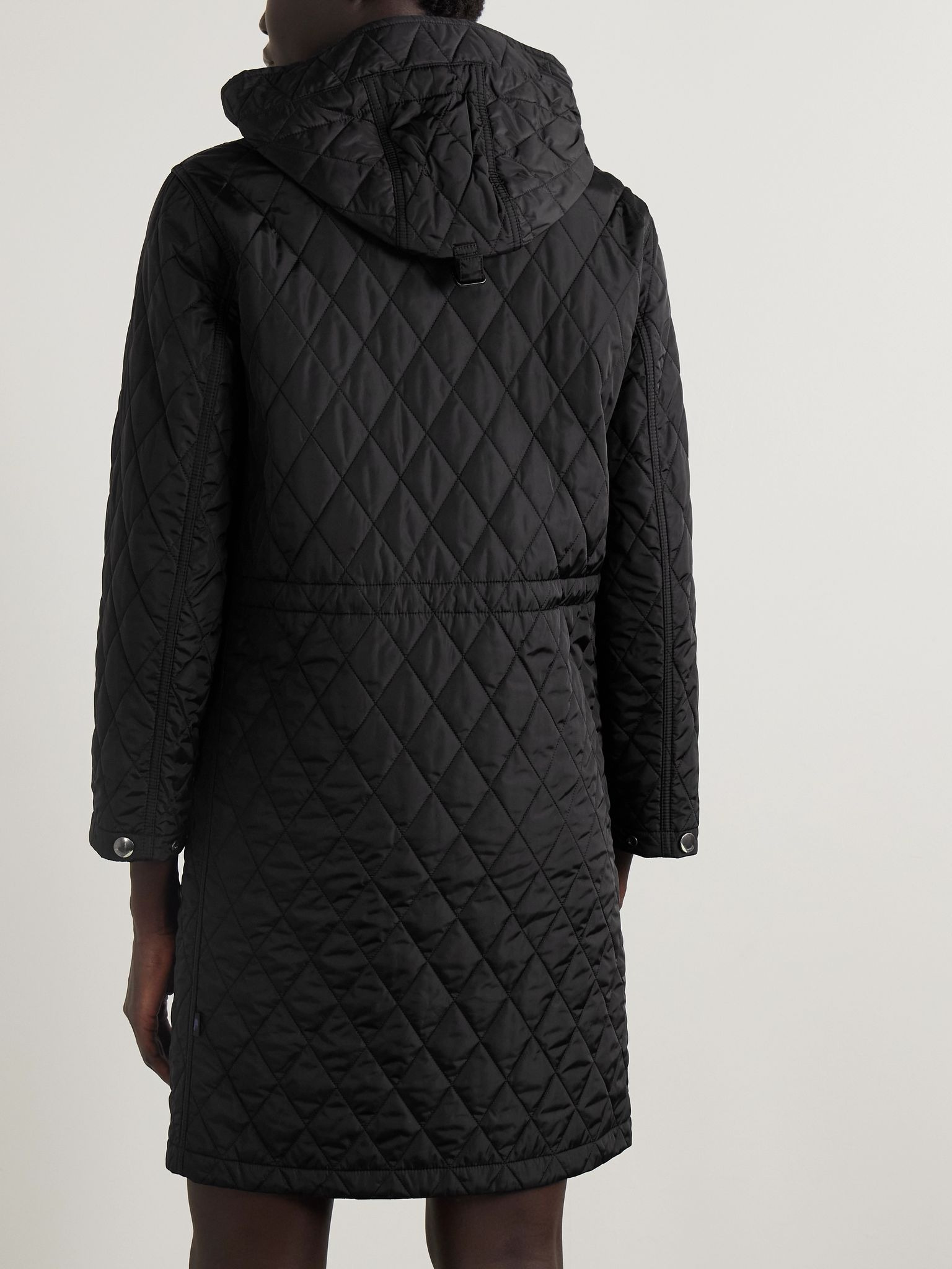 Hooded quilted shell jacket Black - 4