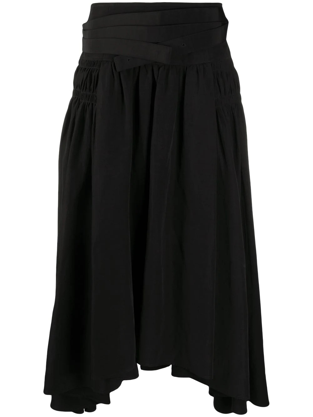 pleated mid-length skirt - 1