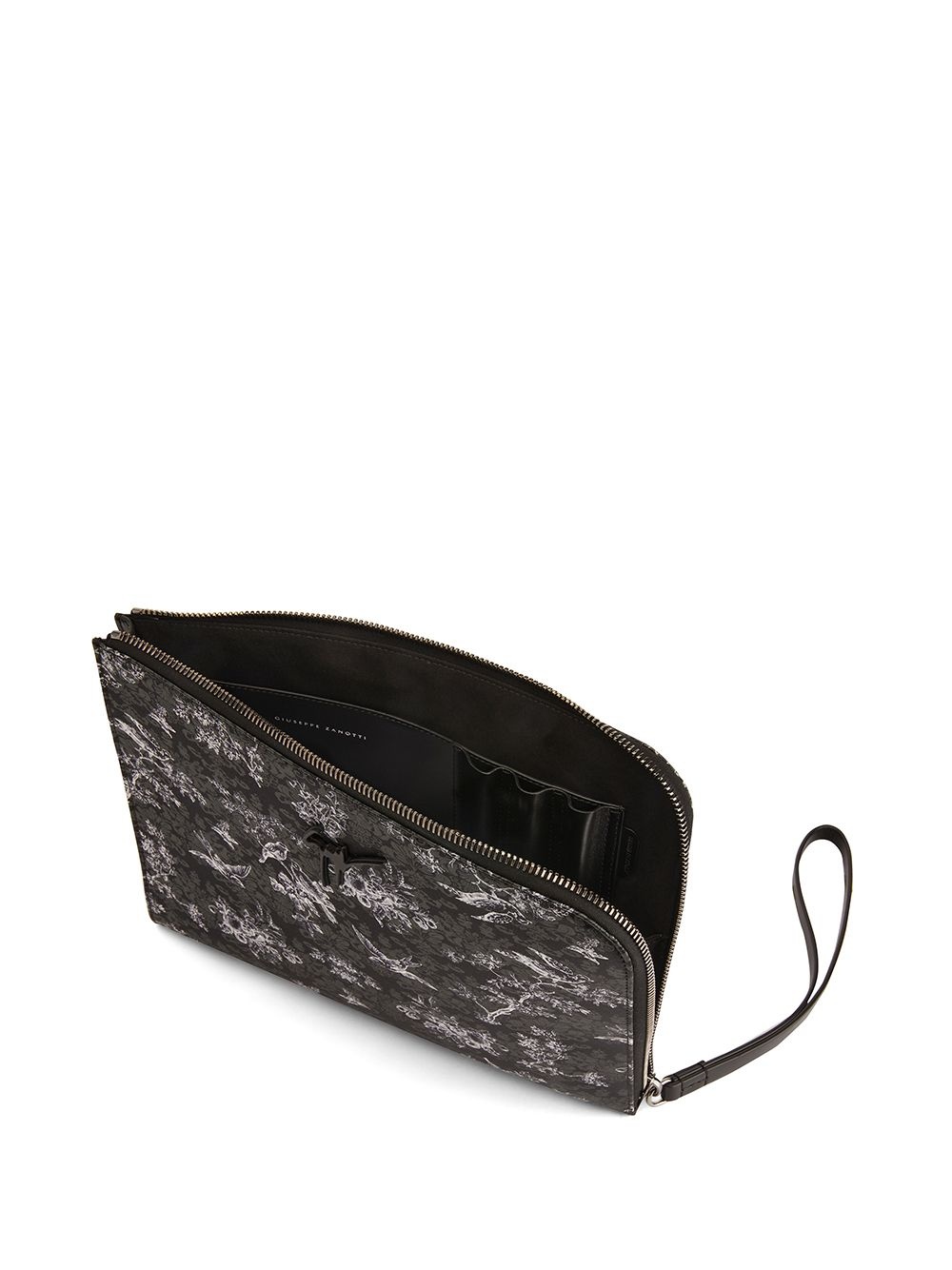 Fabian botanical-print clutch bag - 4