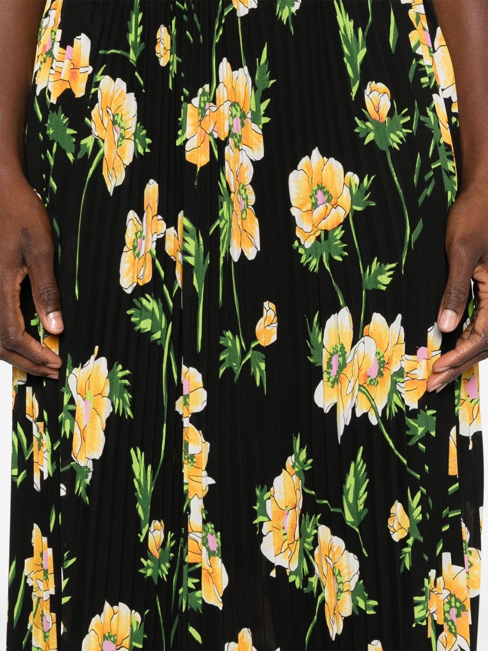 floral-print pleated skirt - 5