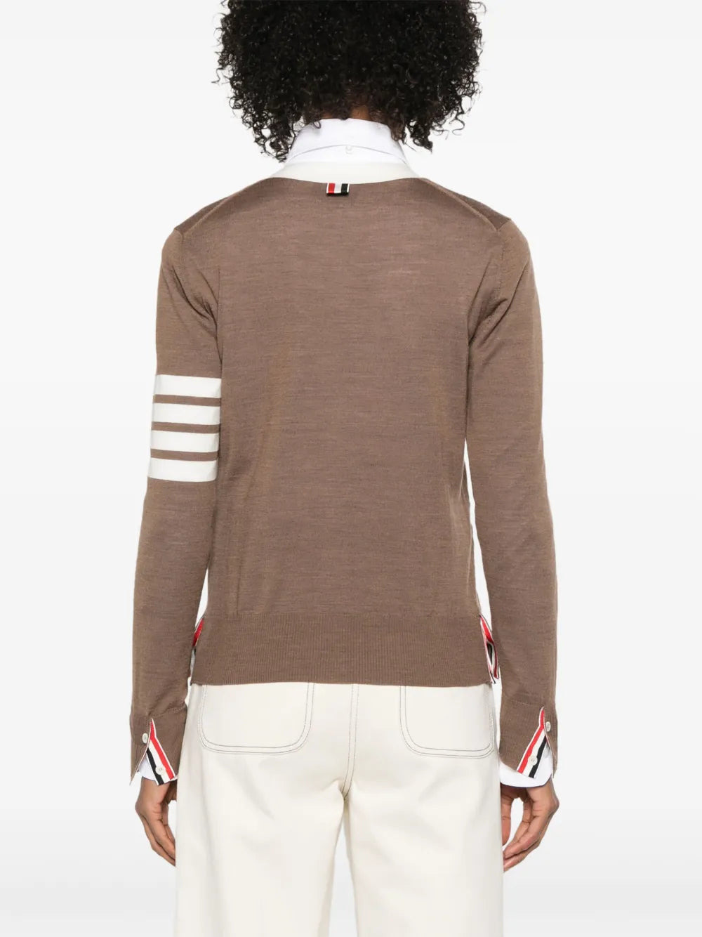 Thom Browne Women Striped Detail Cardigan - 4