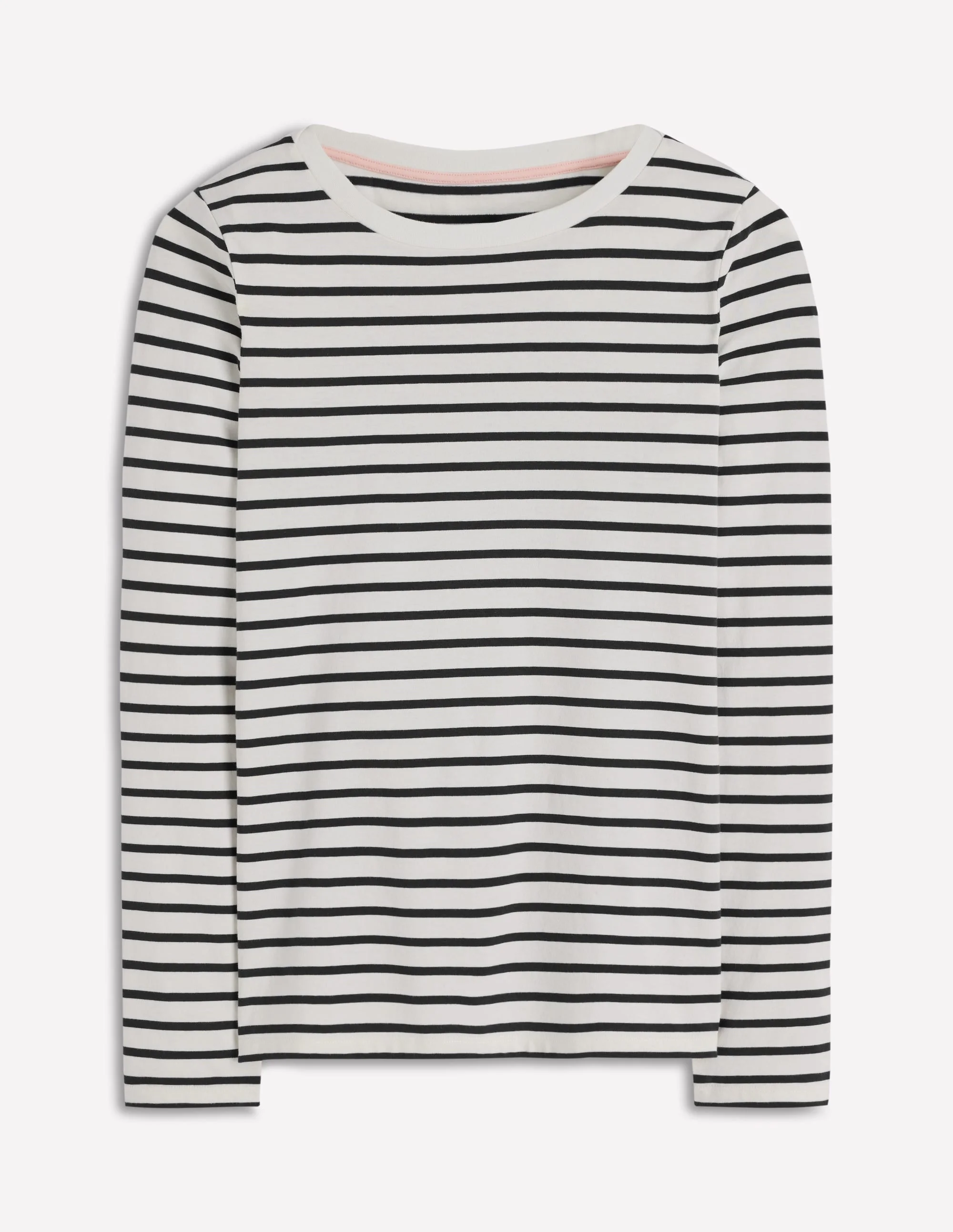 Olivia Long Sleeve Breton-Ivory, Black - 1