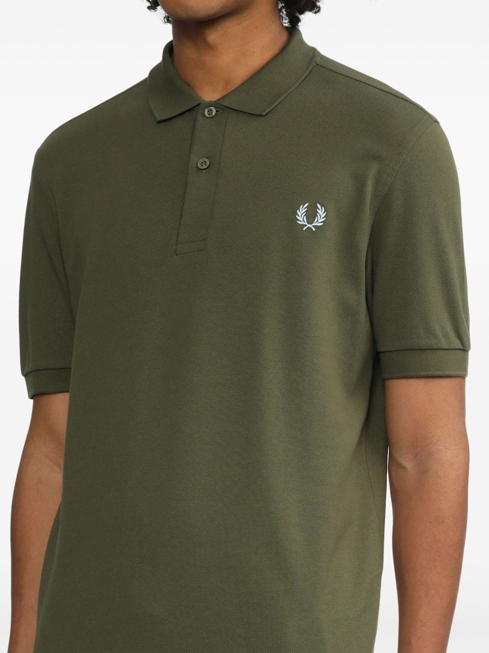 logo-embroidered cotton polo shirt - 5