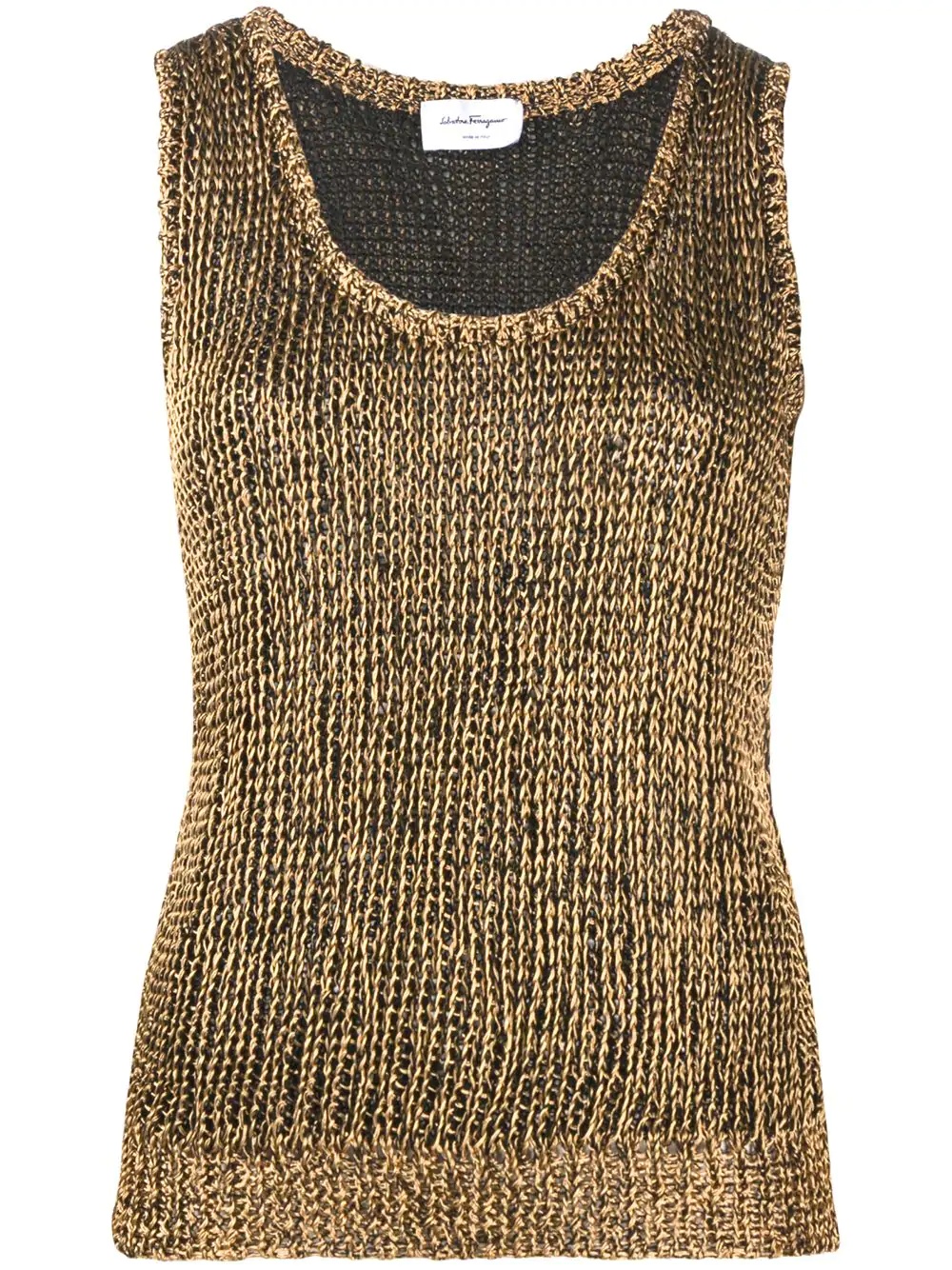 sleeveless knitted top - 1