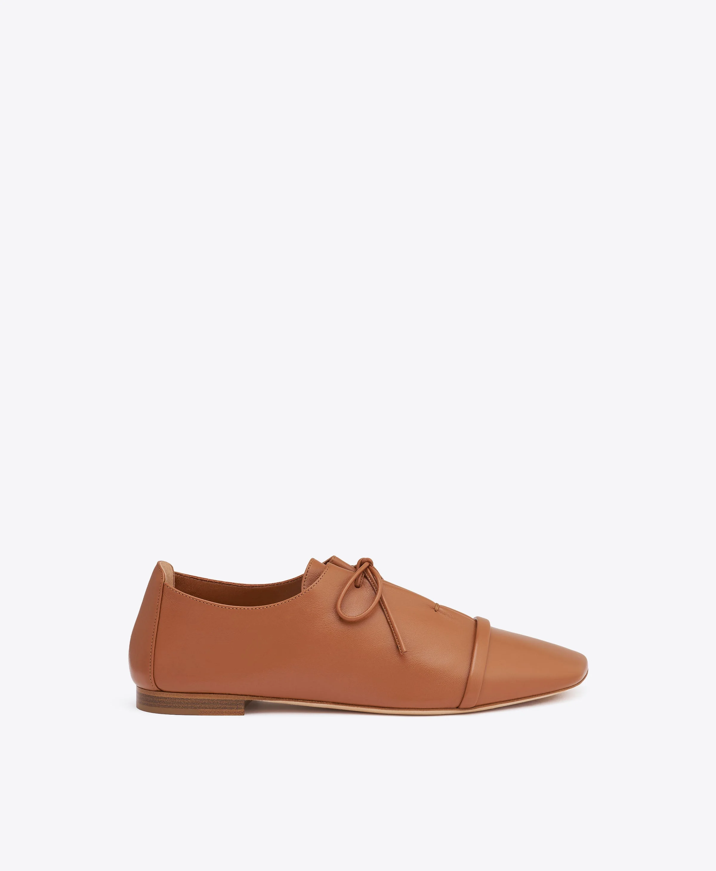 Jean Brown Leather Flats - 1