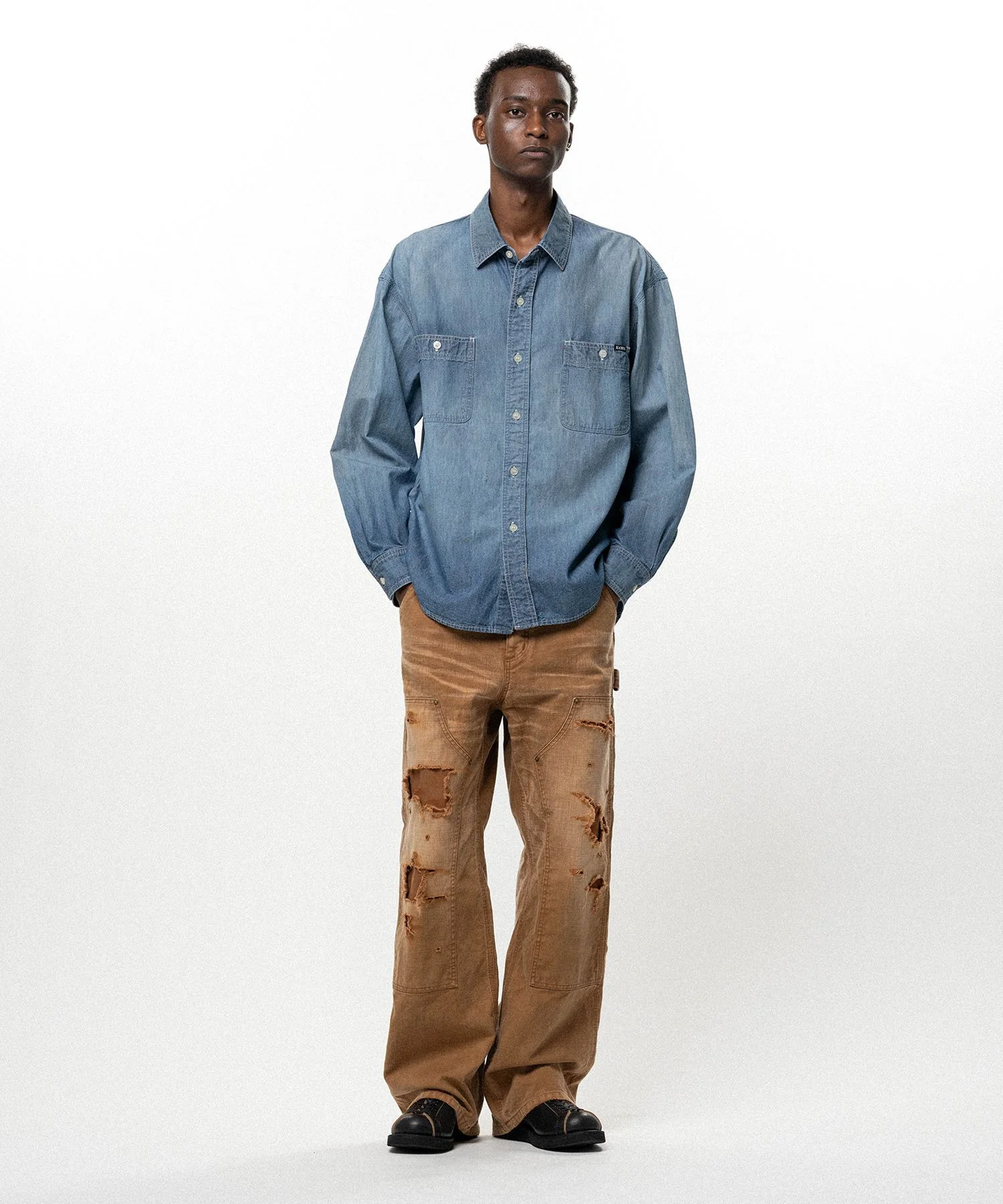 Heavy Sun Faded Duck Painter Pants - 1