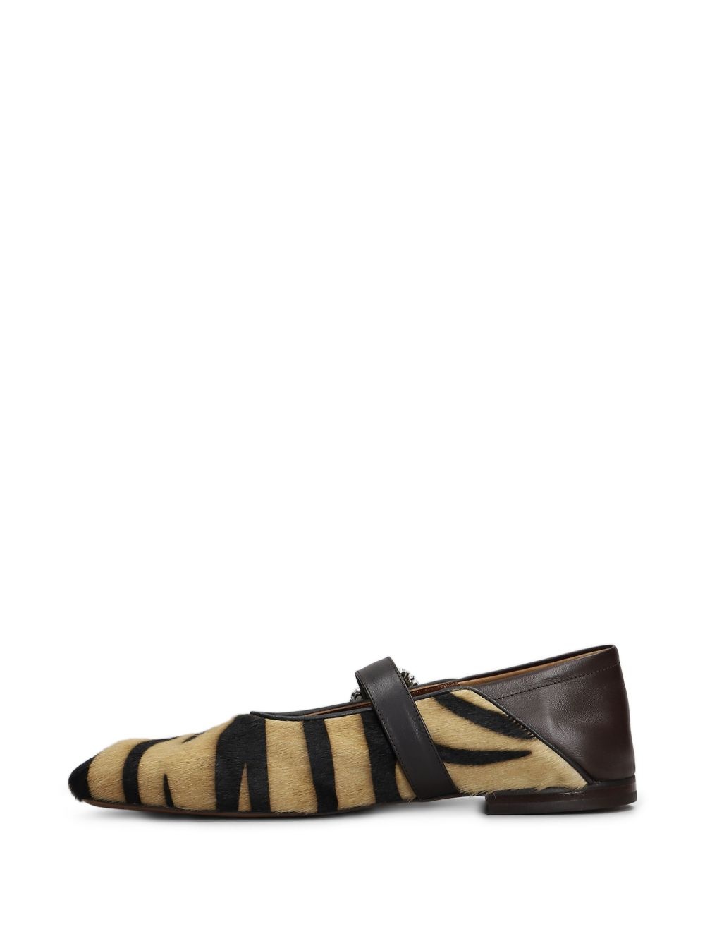 animal-print ballerina shoes - 4