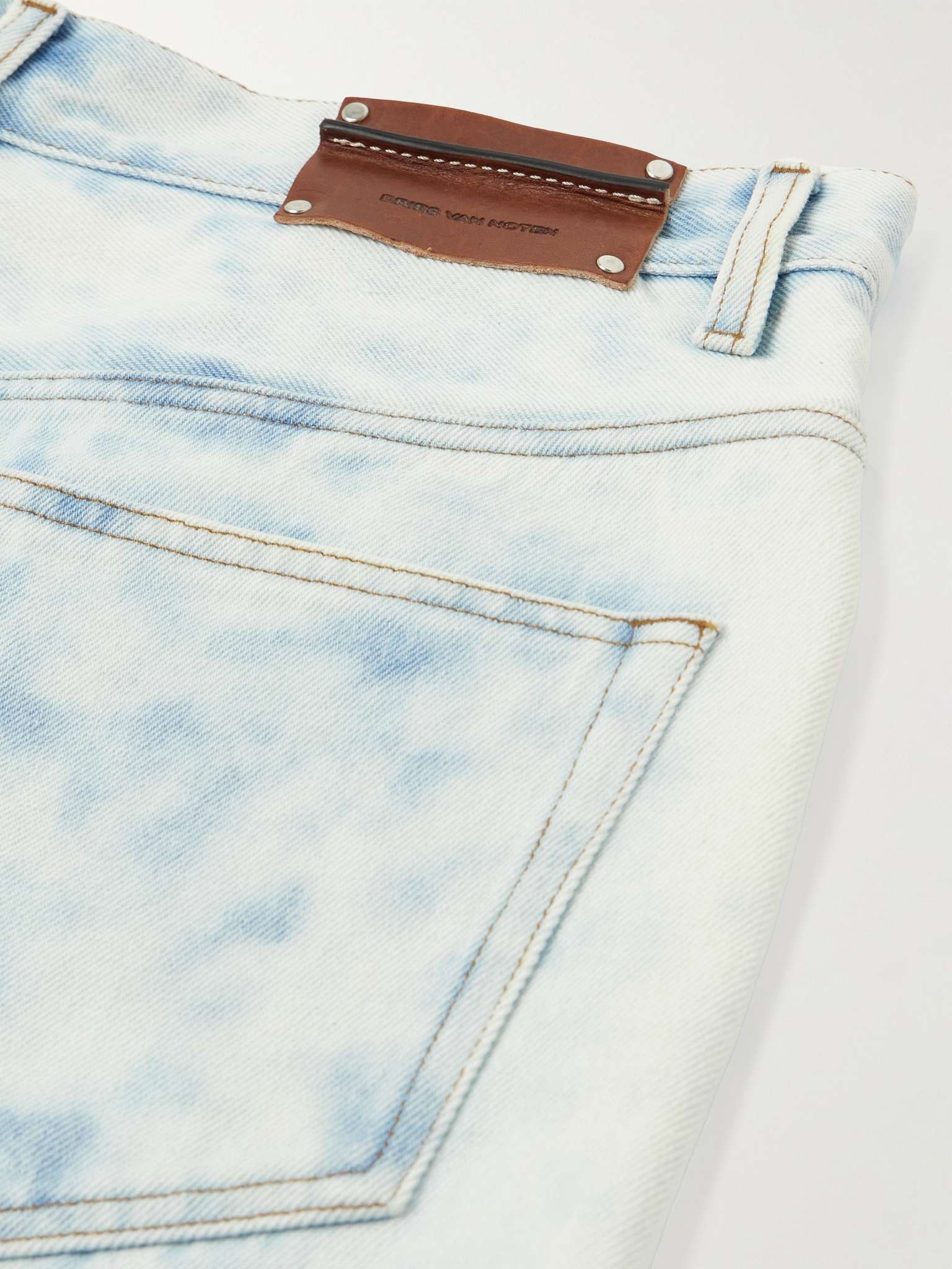 Wide-Leg Bleached Jeans - 5
