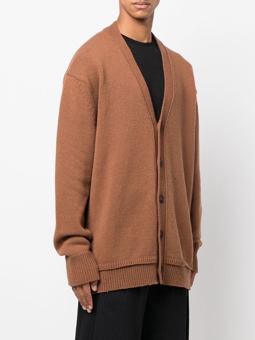 V-neck knit cardigan - 4