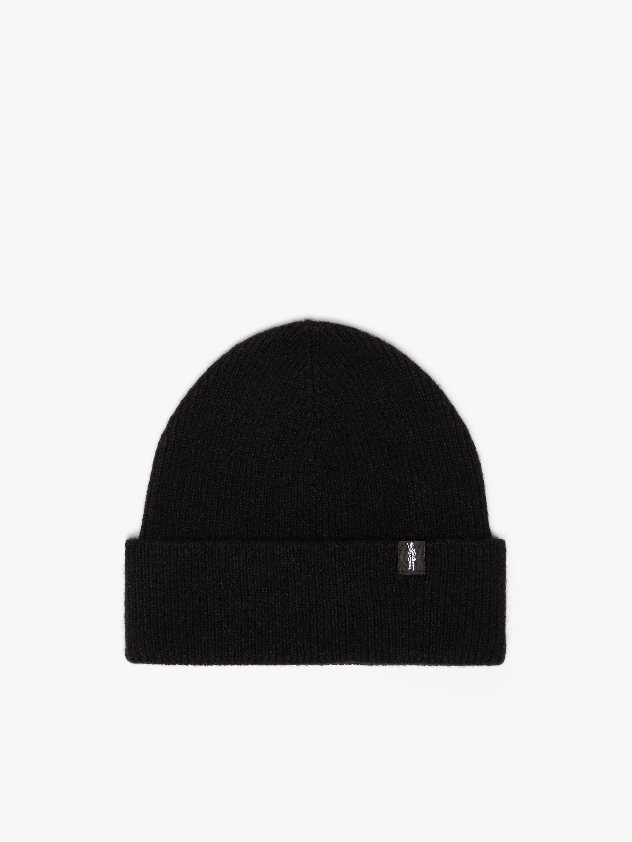 BLACK ECO CASHMERE BEANIE - 1