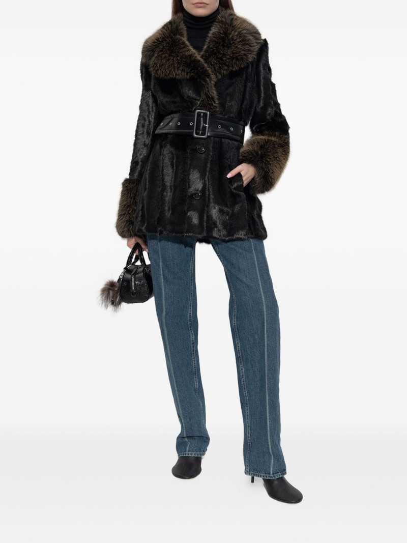 STAND STUDIO Fae belted collar jacket outlook