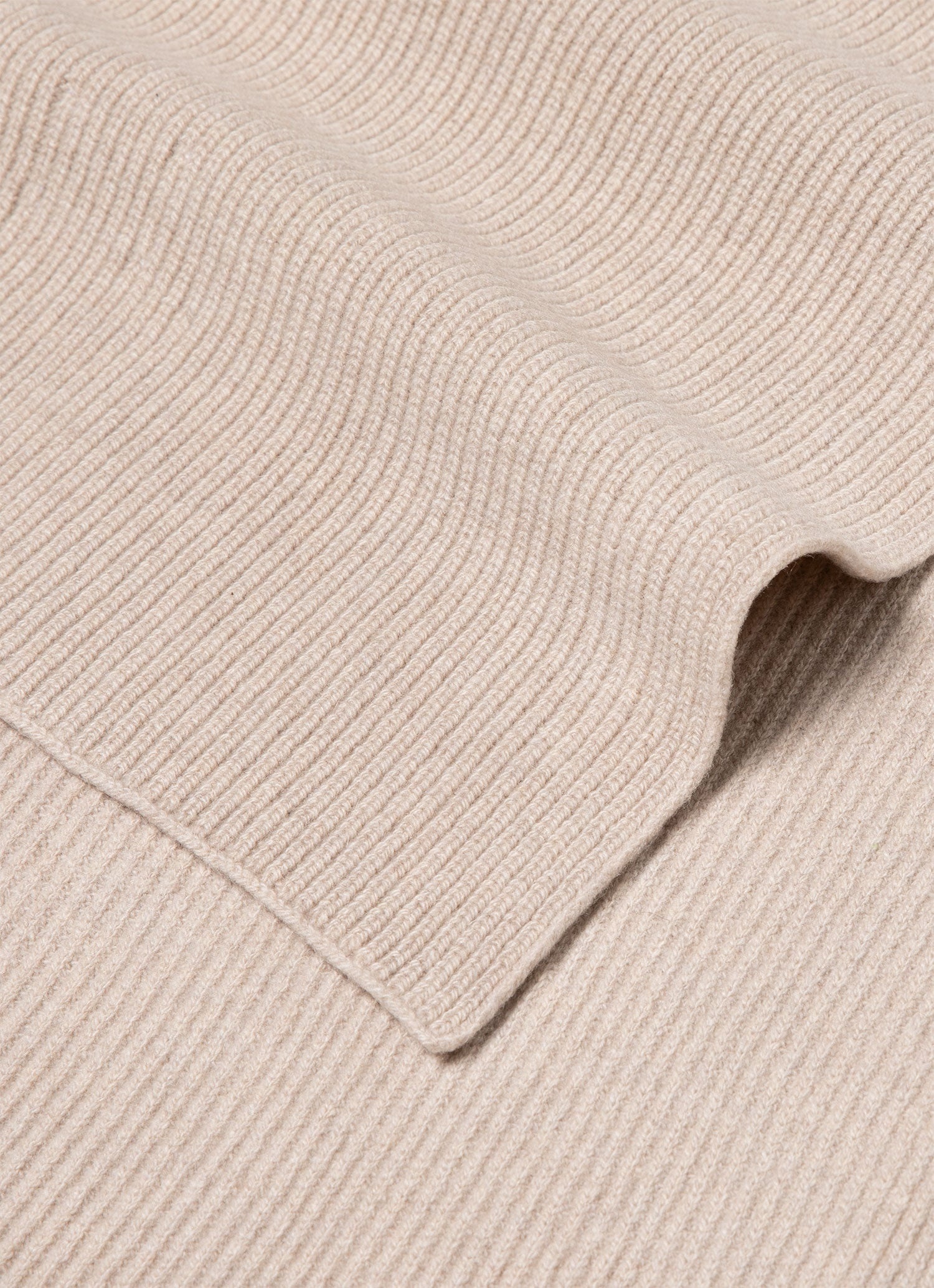Cashmere Ribbed Scarf - 2