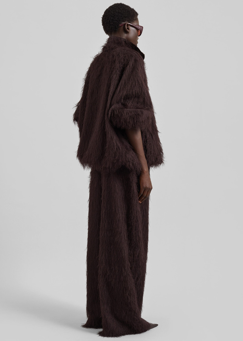Baxter Fringed Track Jacket - Dark Brown 7