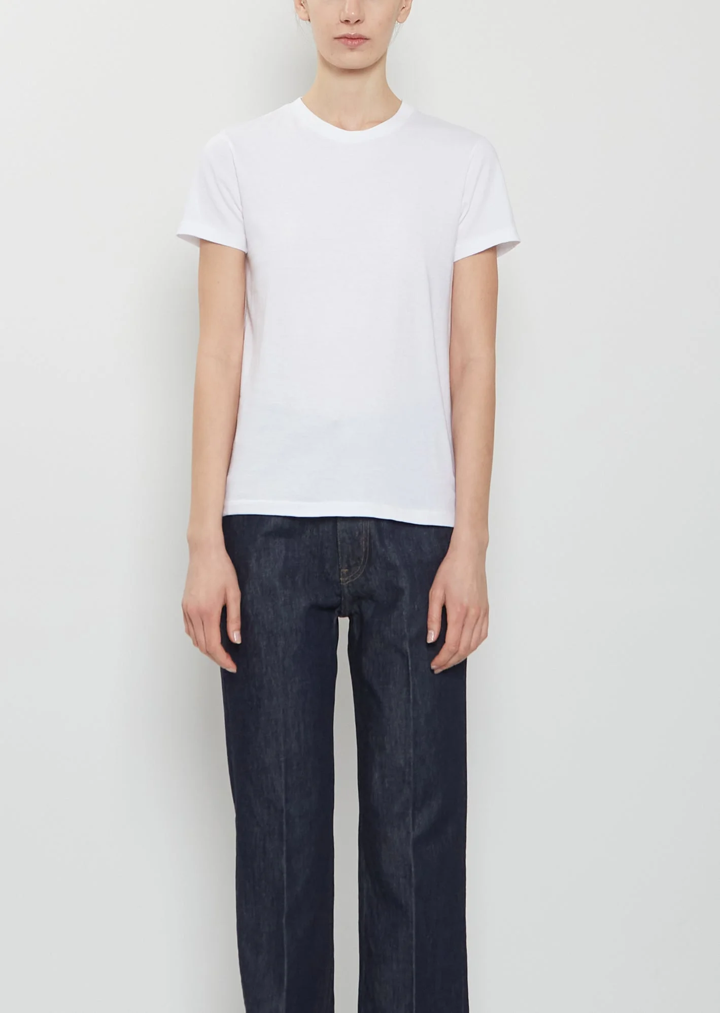 Seamless Crew Neck Cotton Tee - 1