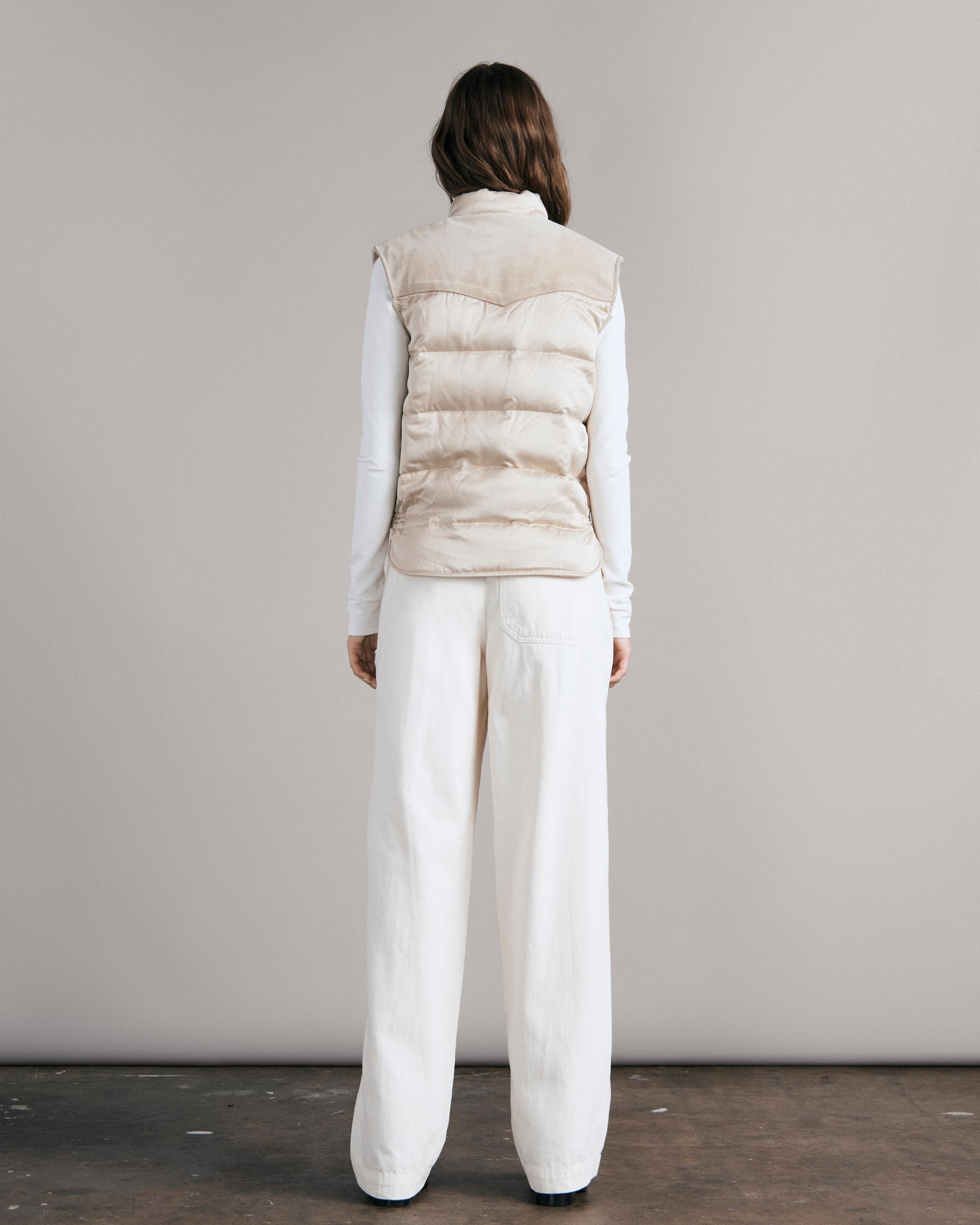 Erica Satin Puffer Vest
Relaxed Fit Vest - 5
