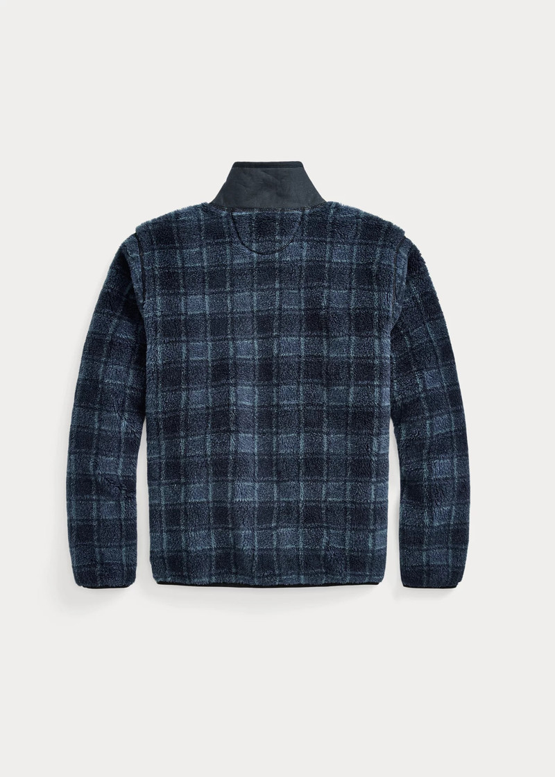 RRL by Ralph Lauren Plaid Wool-Blend Pile Fleece Jacket outlook