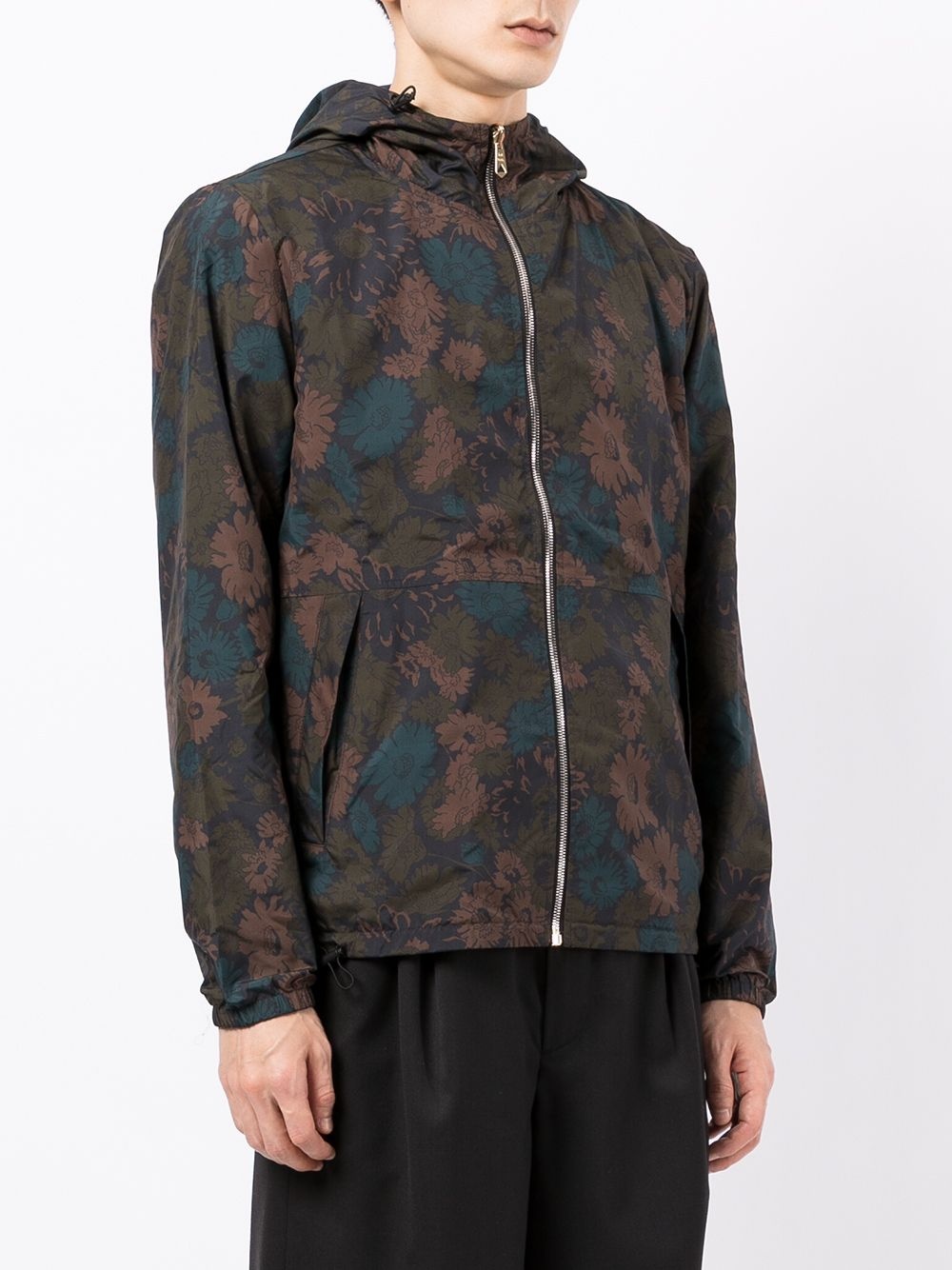 floral-print reversible hooded jacket - 3