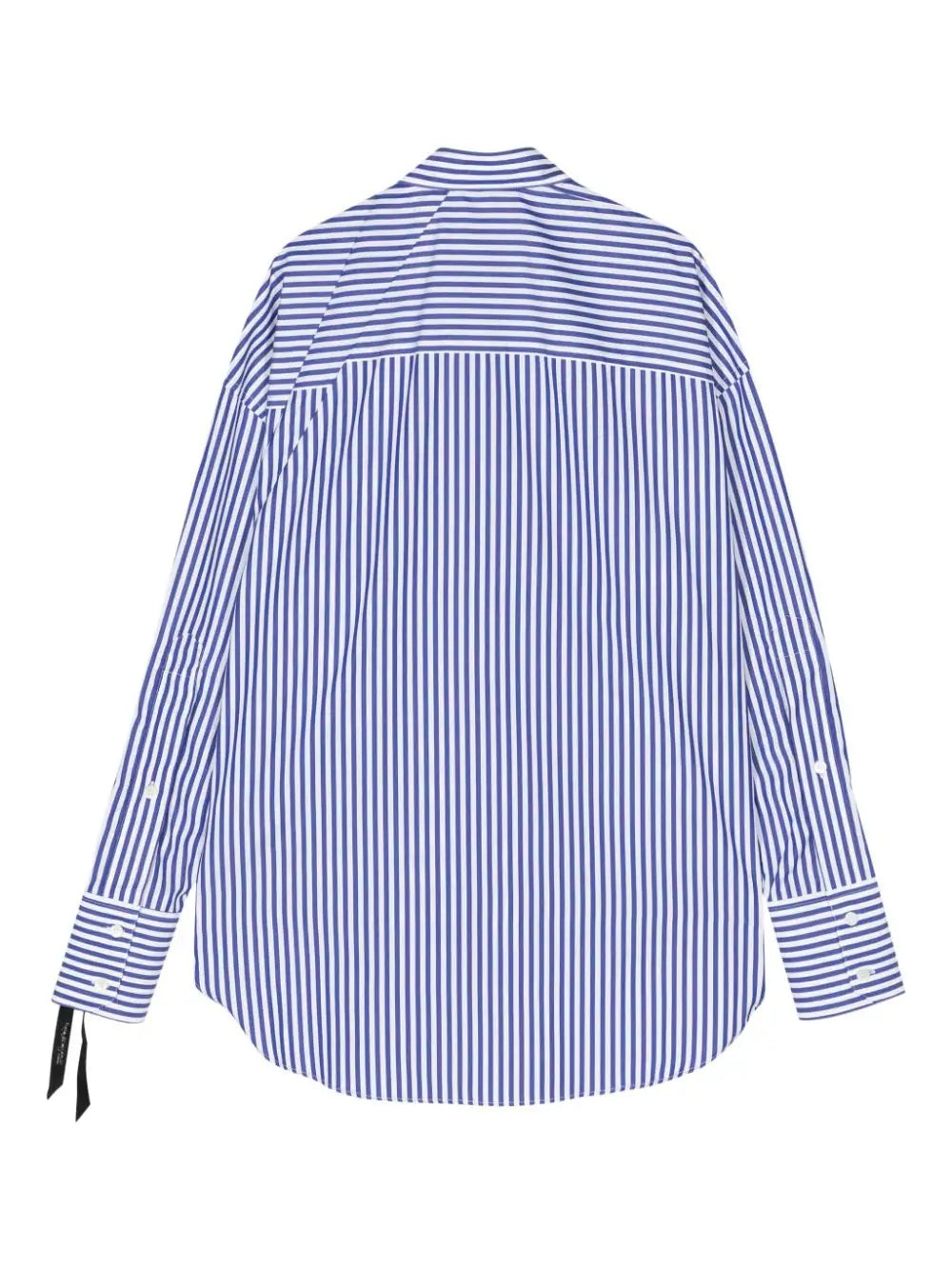 STRIPED DRAPED COTTON SHIRT - 2