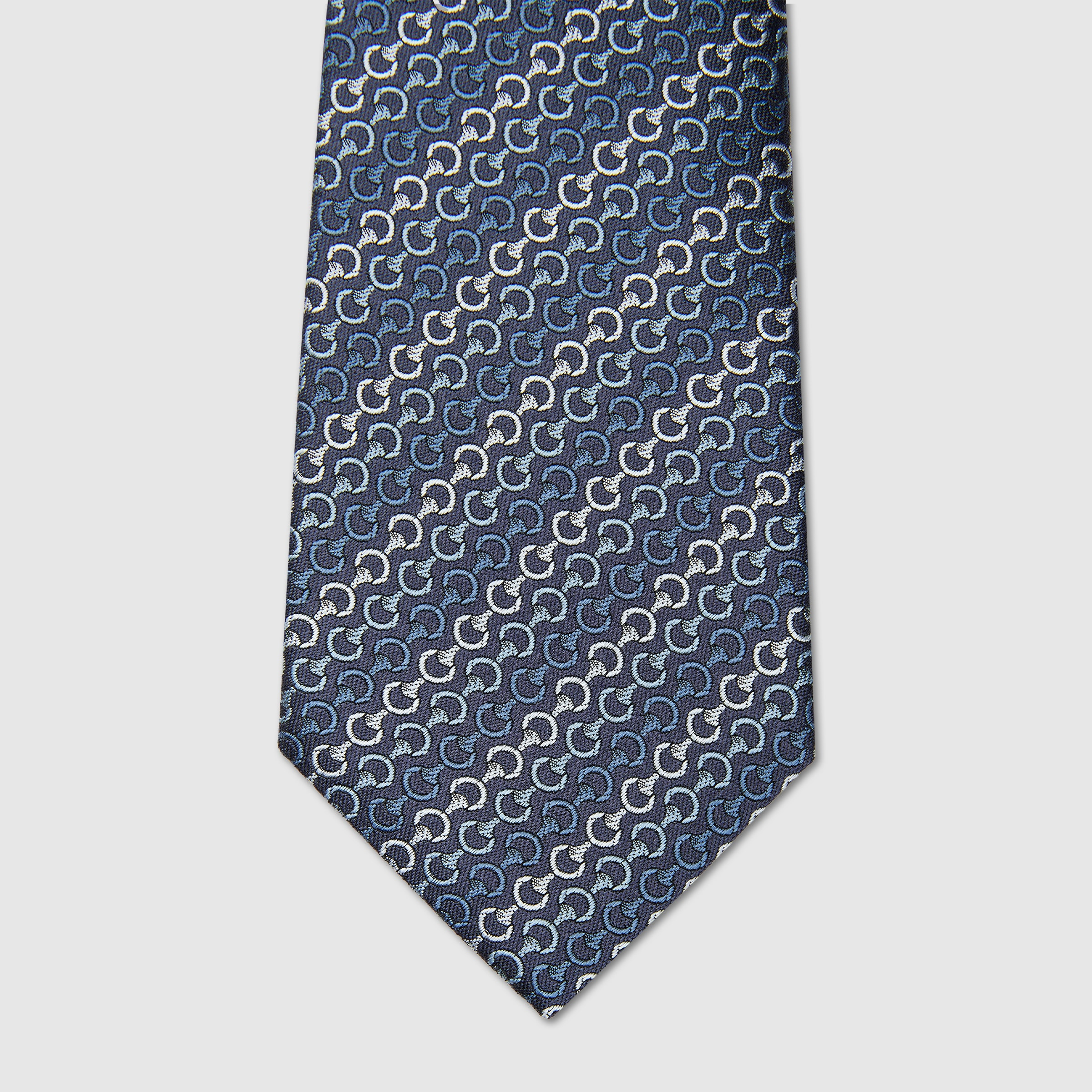 Horsebit silk jacquard tie - 4